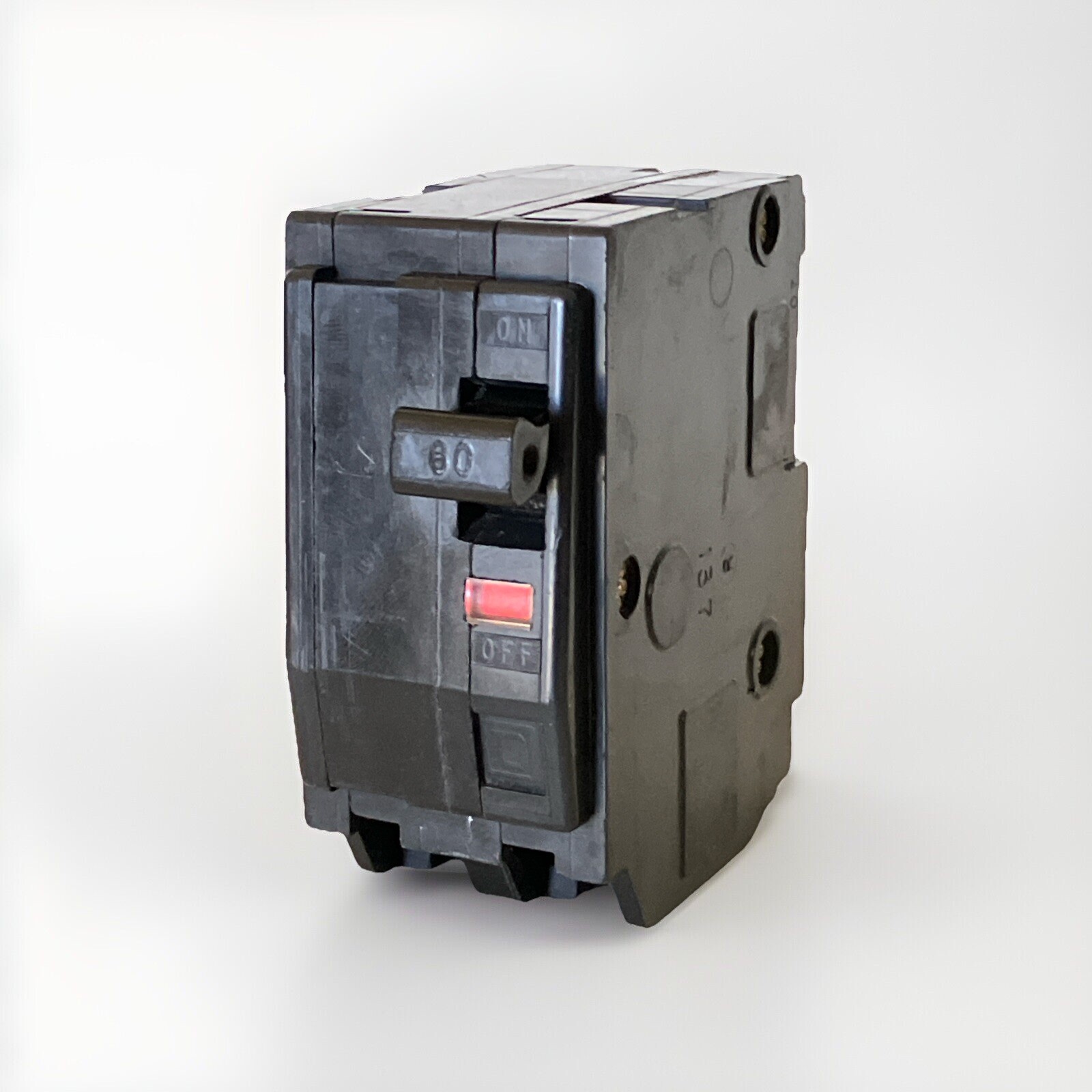 Square D Circuit Breaker QO 60A 2 pole Black Face QO260 Trip Flag Window
