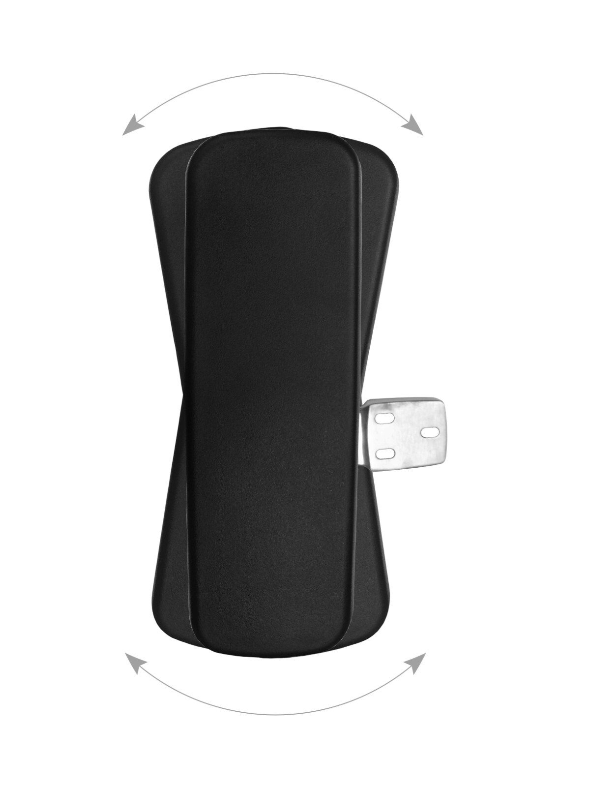 Height Adjustable Chrome 4D Chair Armrest w/ Arm Pads – Pair – S5402-K