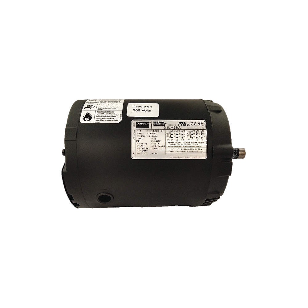 DAYTON 31LH38 GP Motor,1/4 HP,1,160 RPM,230/460V,56C 31LH38