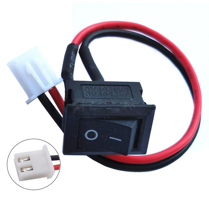 On/Off Small Rectangular Rocker Switch 2 Pin 2 Position KCD11 XH2.54mm / PH2.0mm