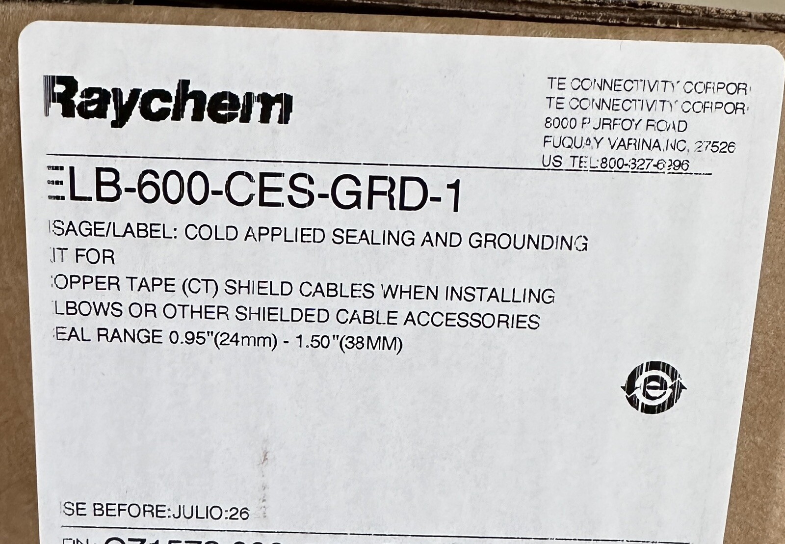TE Connectivity Raychem ELB-600-CES-GRD-1 Cold Applied Elbow Seal unit price