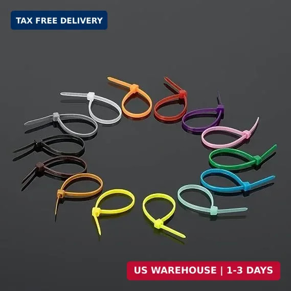 XINGO 1400 PCS Colored Zip Ties 8 Inch, Multicolor Zip Ties, Mix Packed 14 Color