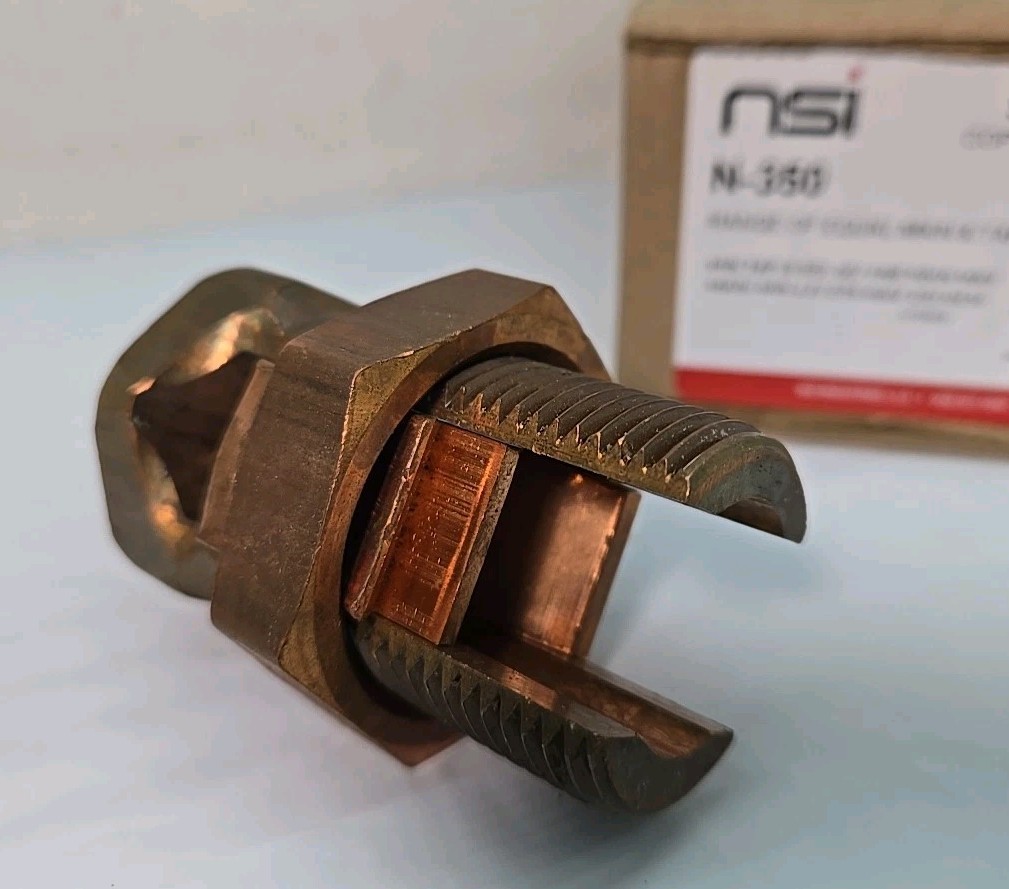 NSI INDUSTRIES N-350 MCM Copper Split Bolt Connector 4/0 AWG – NEW in Box