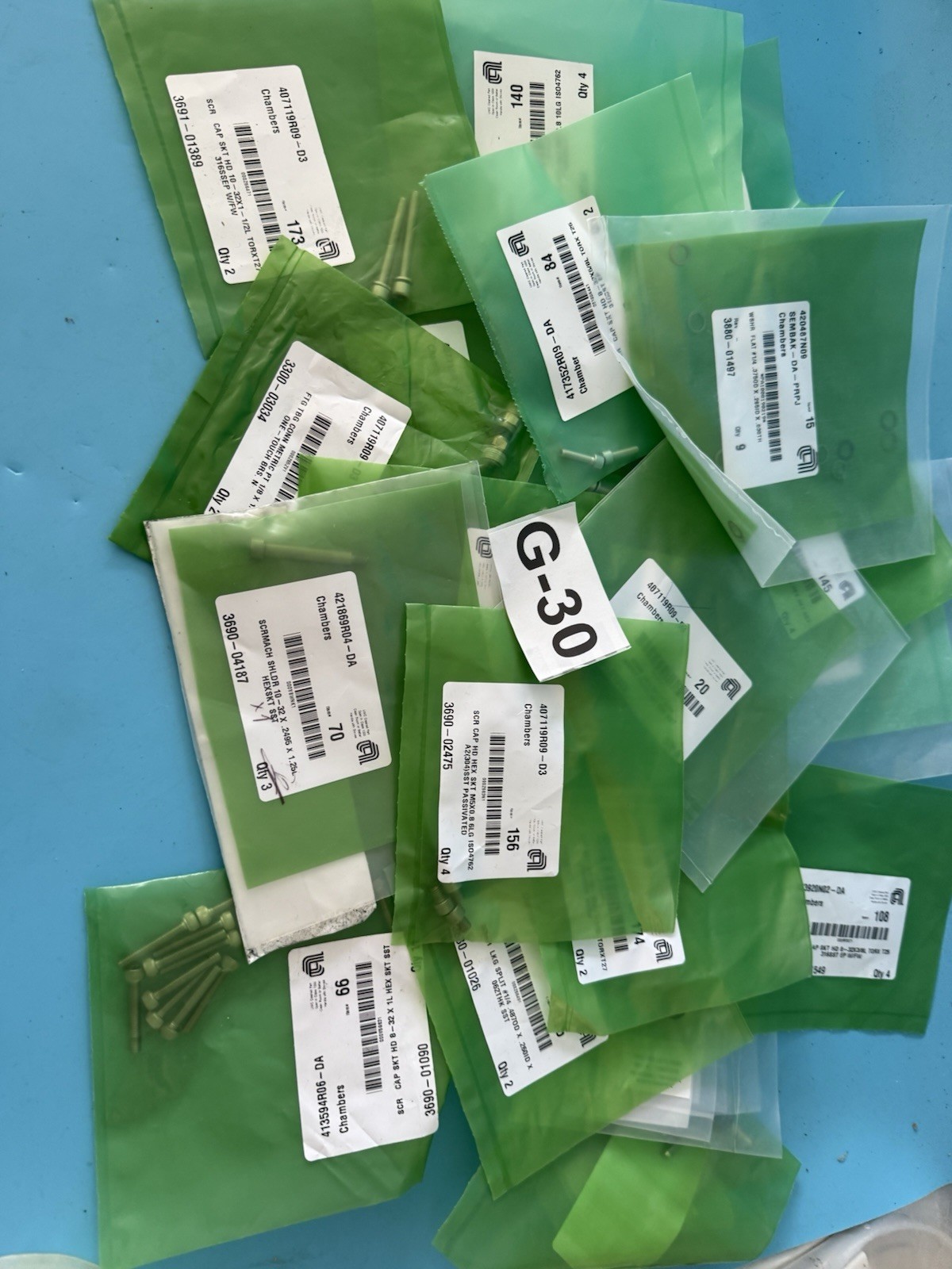 Lot of Mixed AMAT Applied Materials OEM Hardware – Screws, Bolts, Washers – New