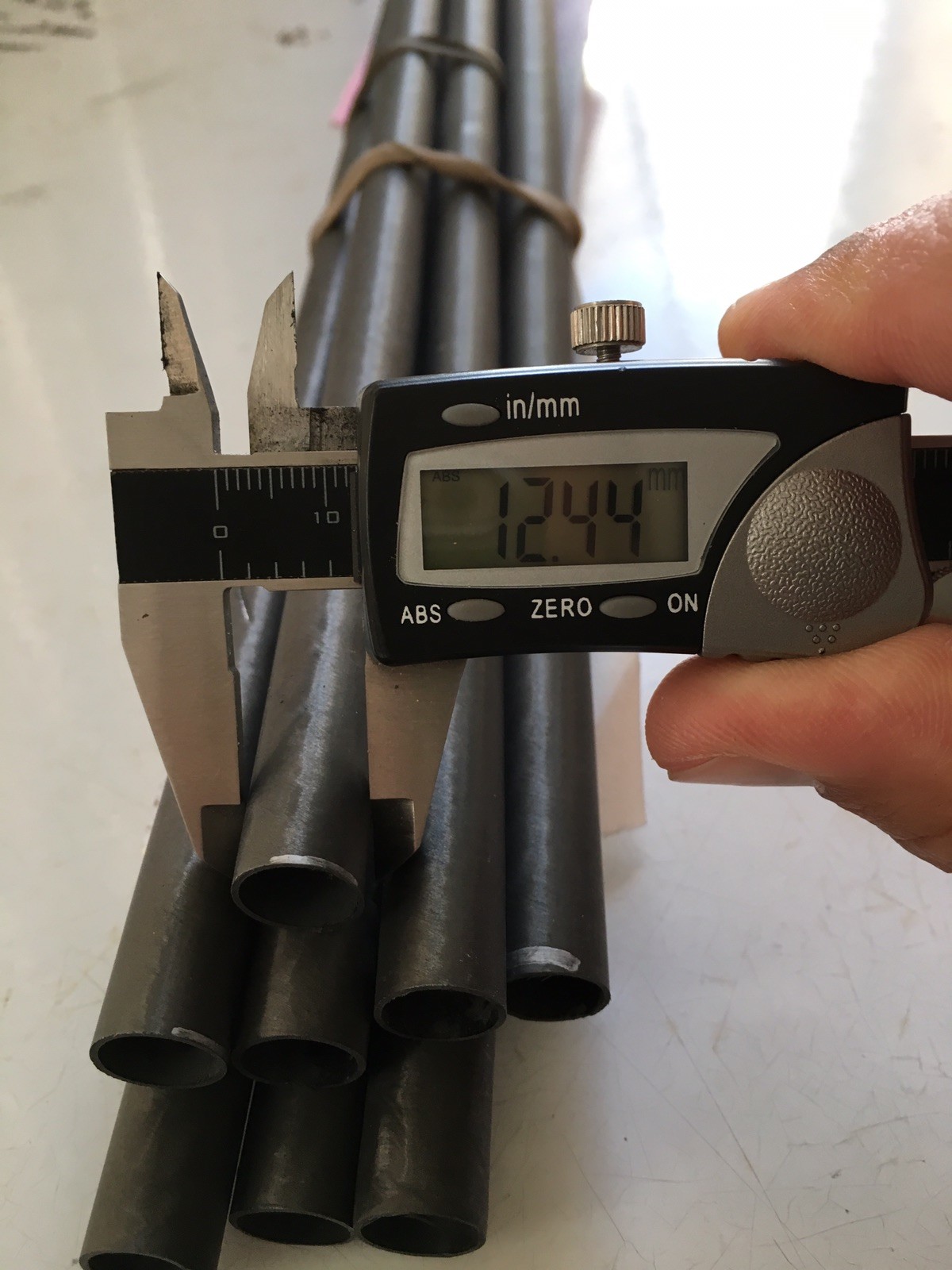 Carbon Fiber Tube 1/2″ x 63″ Made in USA. .44″/11.13mm ID .5 inch OD