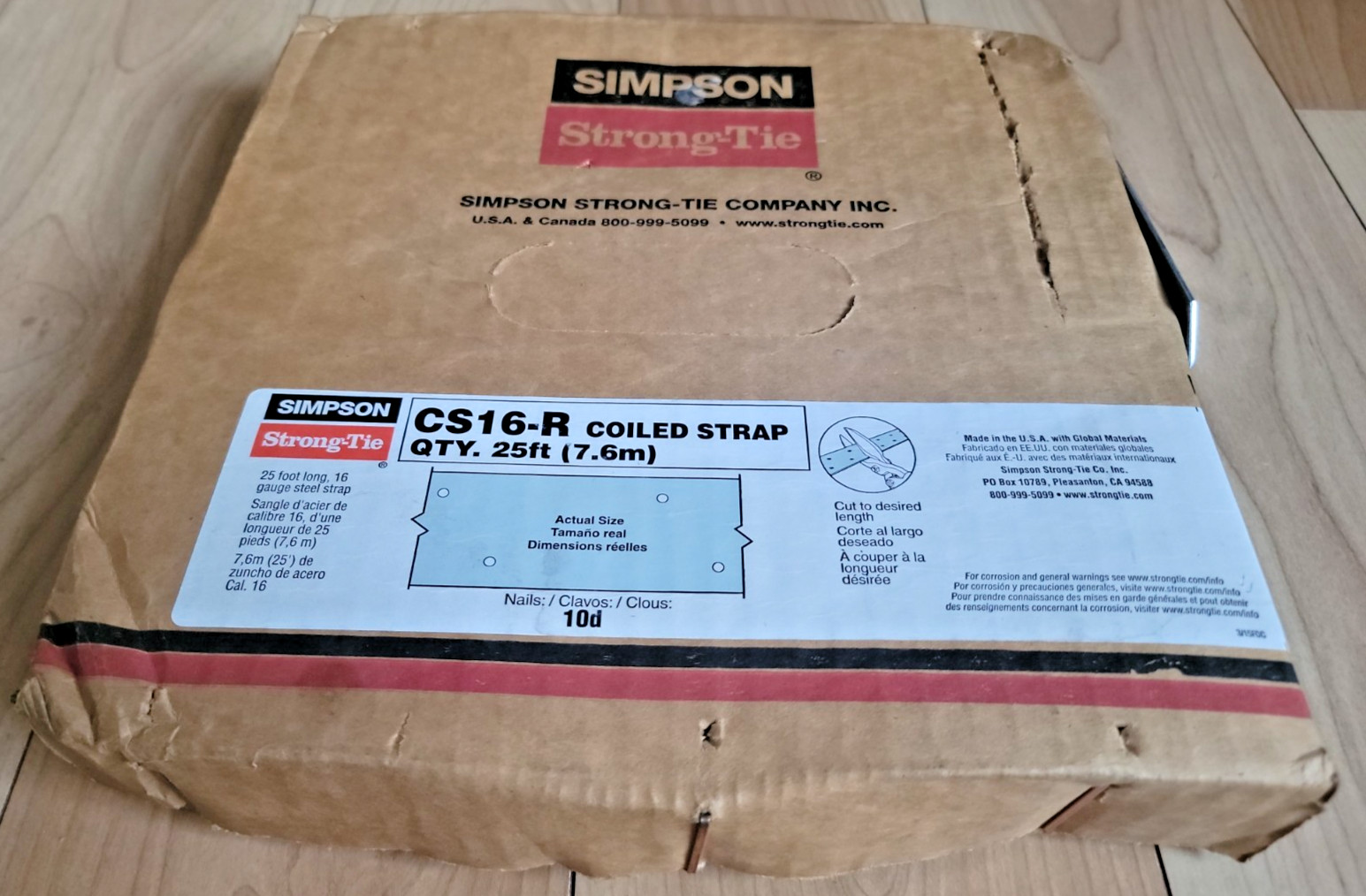 Simpson Strong-Tie CS16-R Coiled Strap 25ft. (7.6m) 16 Gauge – NEW READ