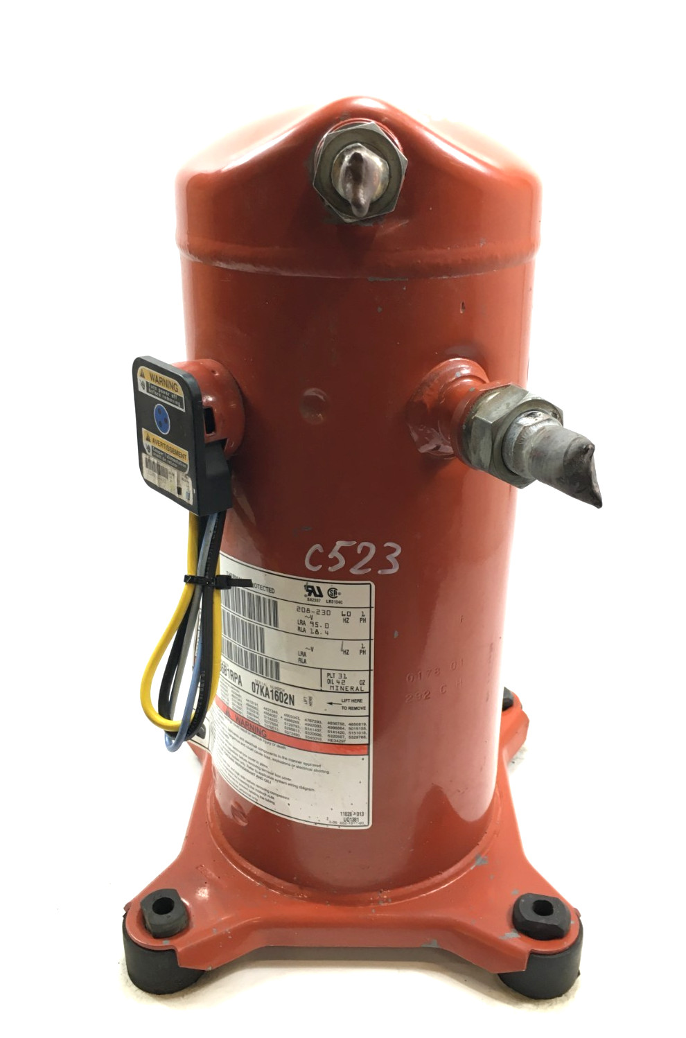 Alliance Scroll Compressor SPR036B1RPA 3 ton 208/230V 60Hz 1PH used #C523