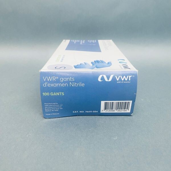 VWR Nitrile Exam Gloves Small Box of 100 Gloves
