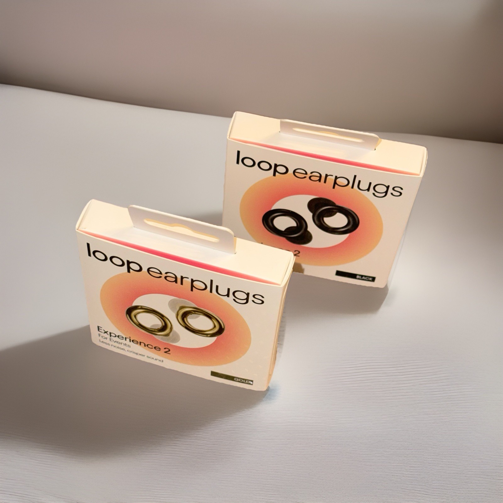 Loop Experience 2 – Gold and Black (2 Pack) Earplugs For Couple -Silicone- Nib