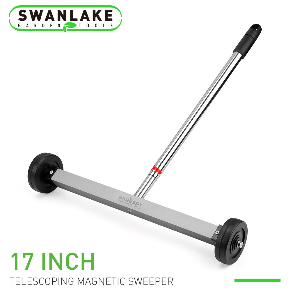 17″ Magnetic Pickup Floor Sweeper Easy Cleanup of Workshop Garage Construction
