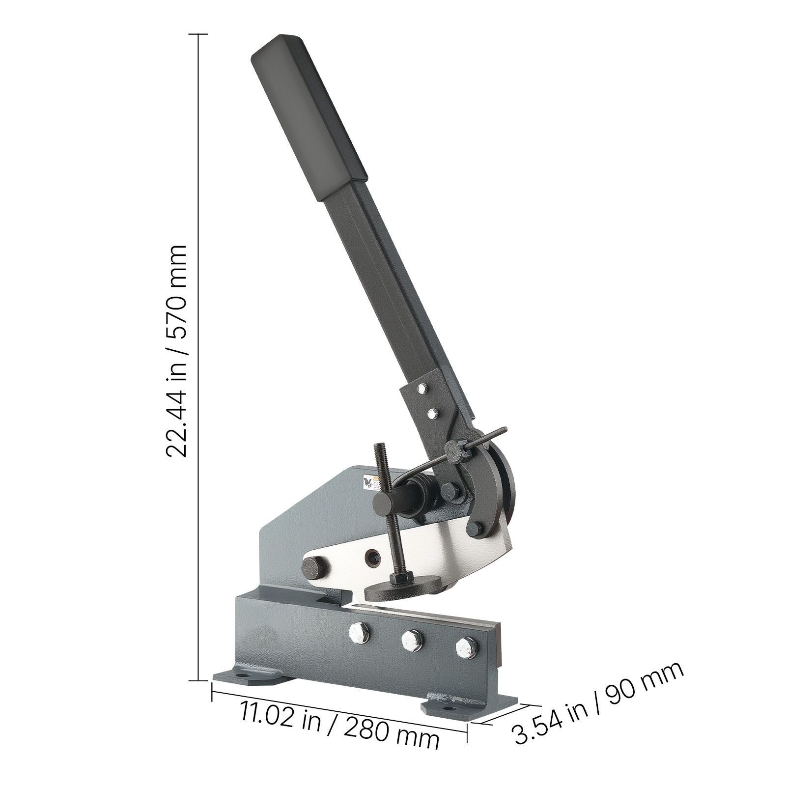Manual 6in Sheet Metal Shear for Steel Copper Aluminum, 5.12in Cut
