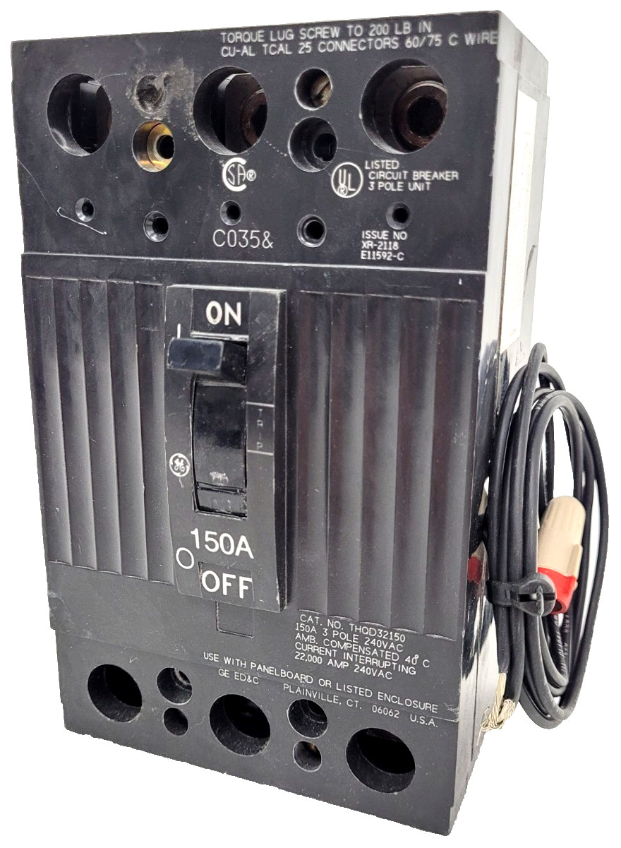 THQD32150ST1 GE 150 Amp 240 Volt Circuit Breaker w/ TQST1 120/240V Shunt Trip