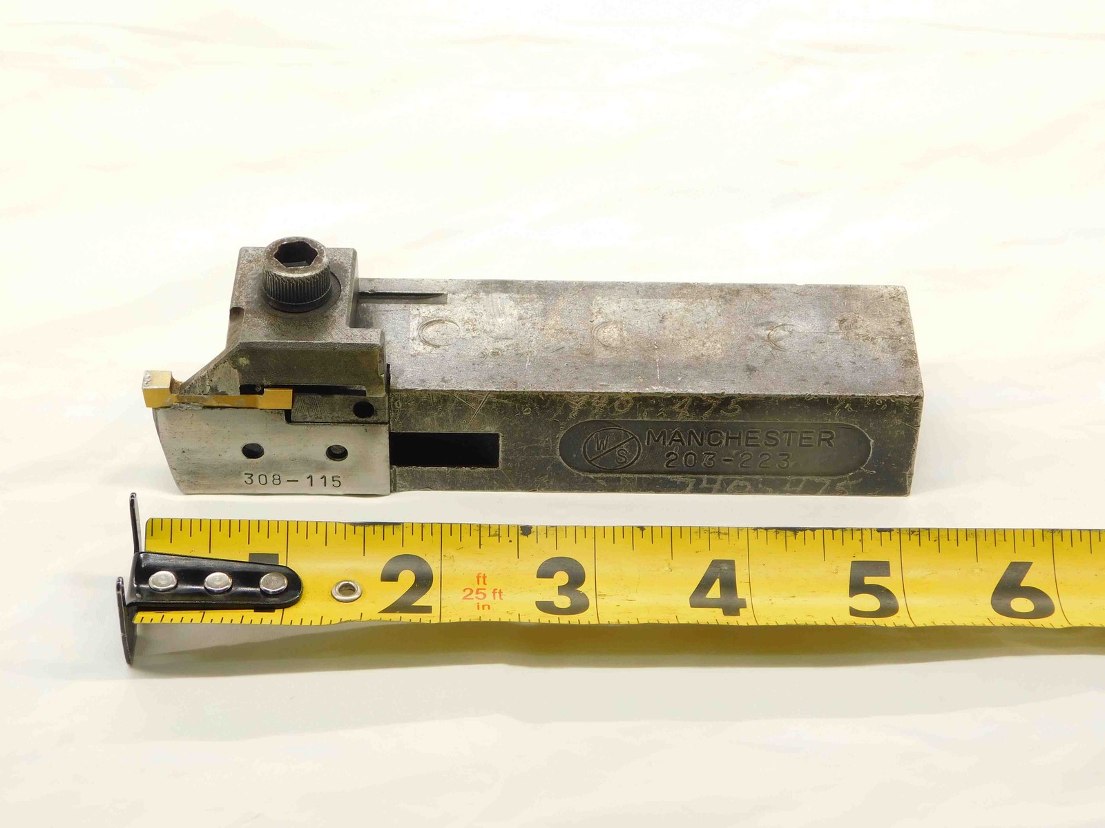 MANCHESTER 203-223 LATHE TURNING TOOL HOLDER 1.200″ X .917″ SHANK 308-115