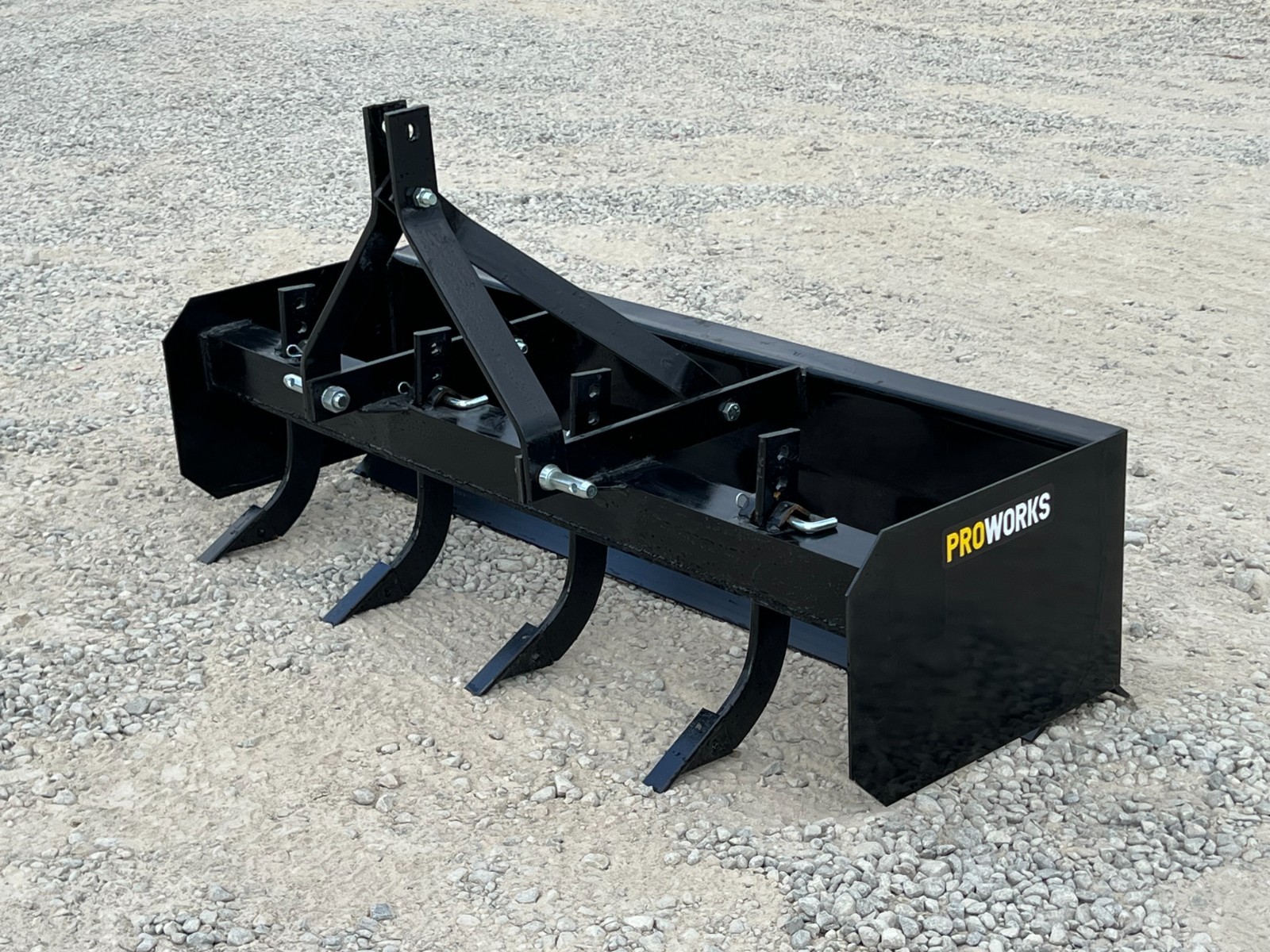 PROWORKS 60″ Box Blade 3 Point Hitch Tractor Scraper Grader 5ft USA 4 Ripper