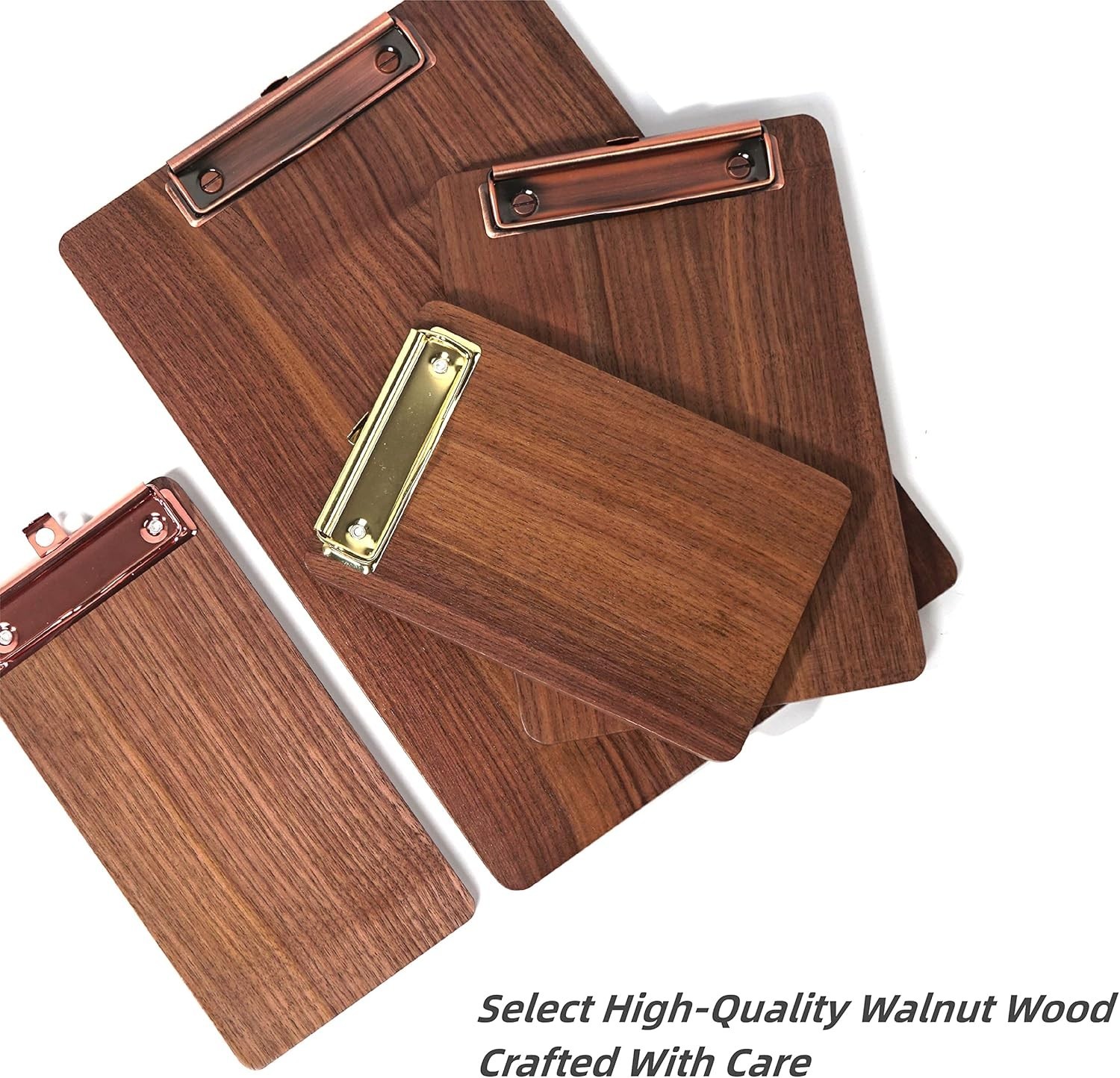Solid Hardwood Walnut Clipboard with Stand Set – Ideal for Menu Display, Receipt