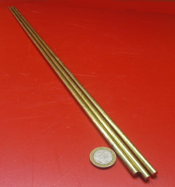 360 Brass Rod 7/32″ (.219″) Diameter x 24.0″ Length, 3 Pcs, 6 Ft
