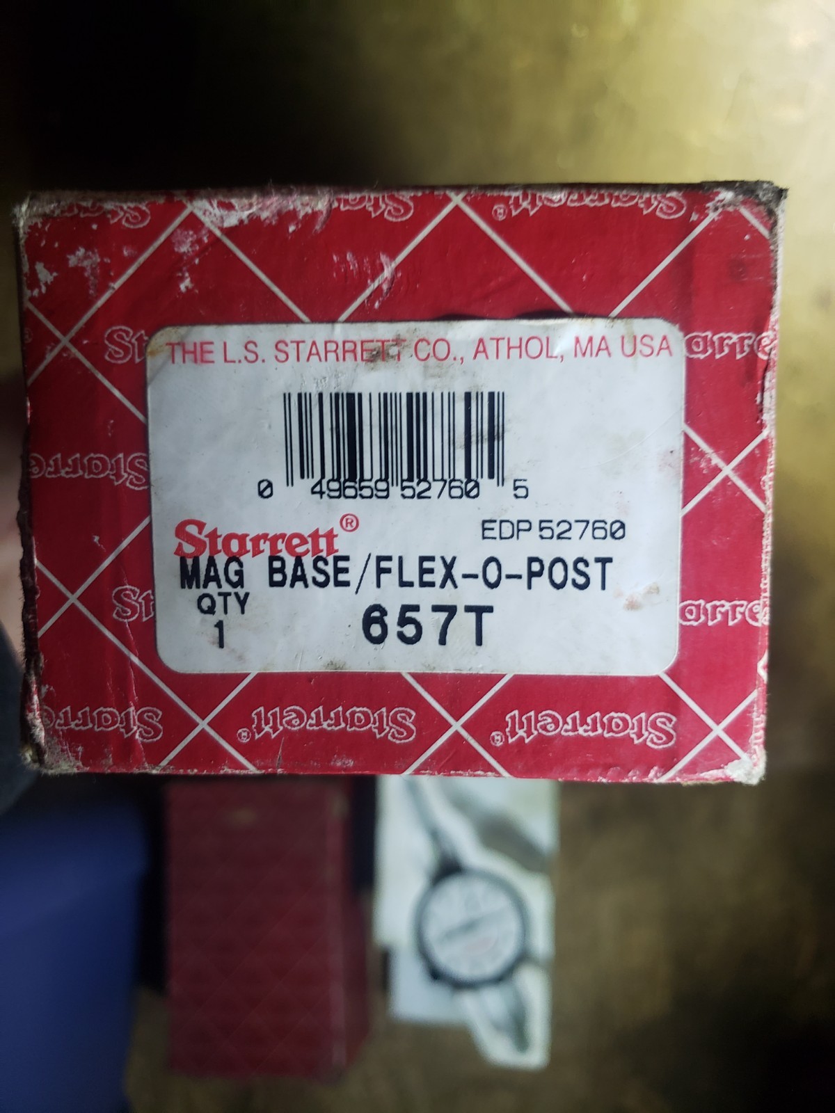 Starrett 657T Flex-O-Post Magnetic Base and 25-441J dial gauge