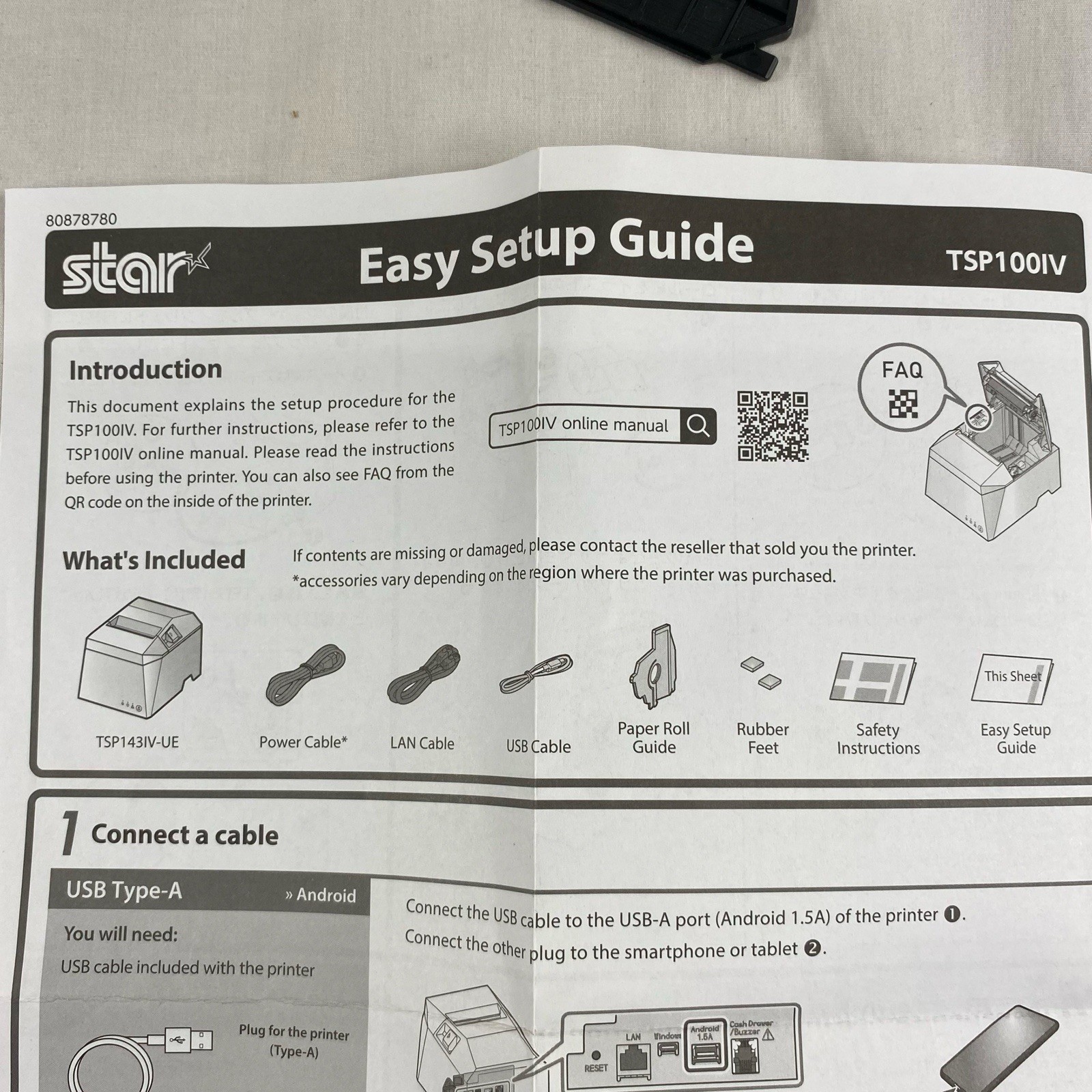 Star Micronics Model TSP100 Desktop Thermal Receipt Printer TSP143IV-UE