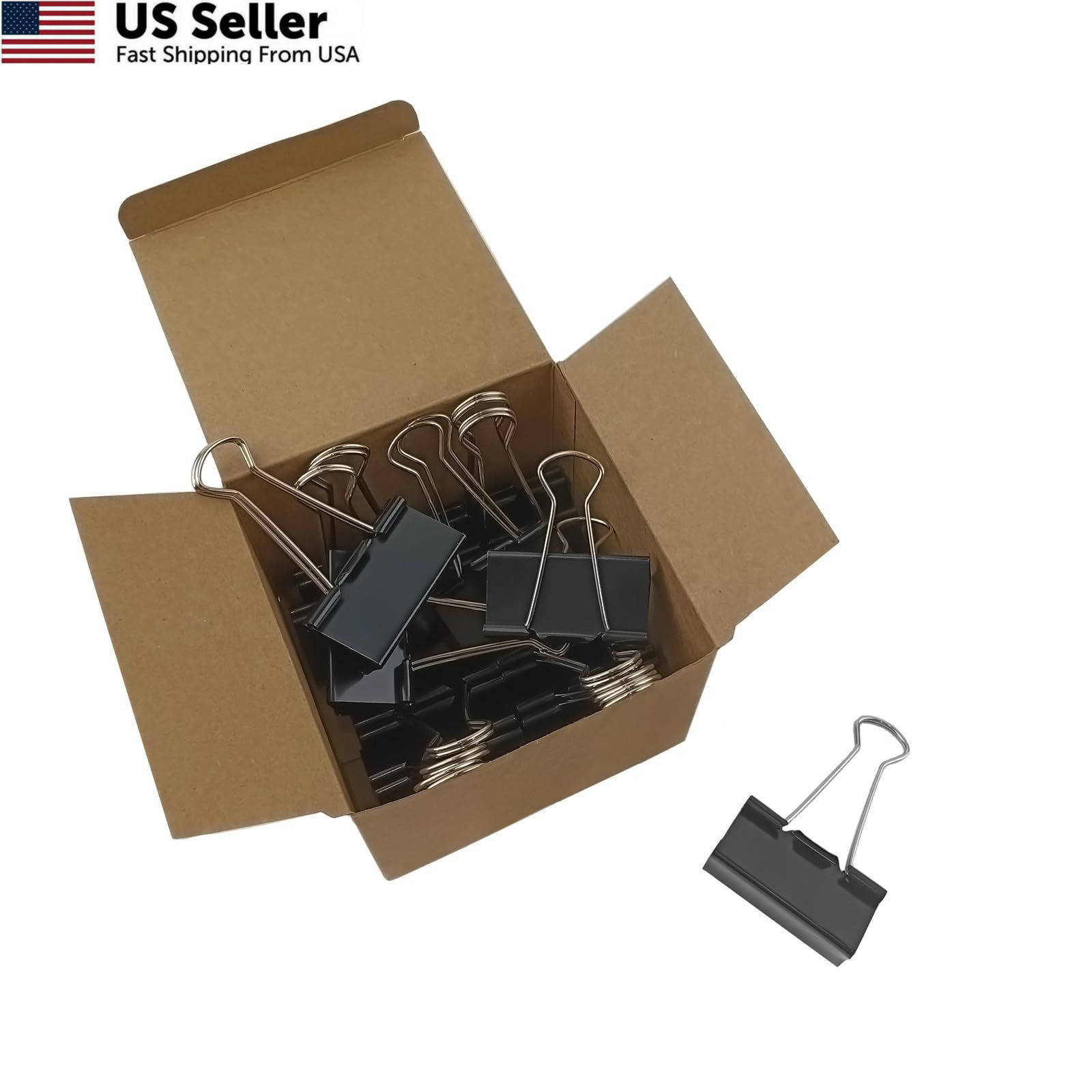 DSTELIN Extra Large Binder Clips, 2-Inch, 15 Pack (51mm Large, Black