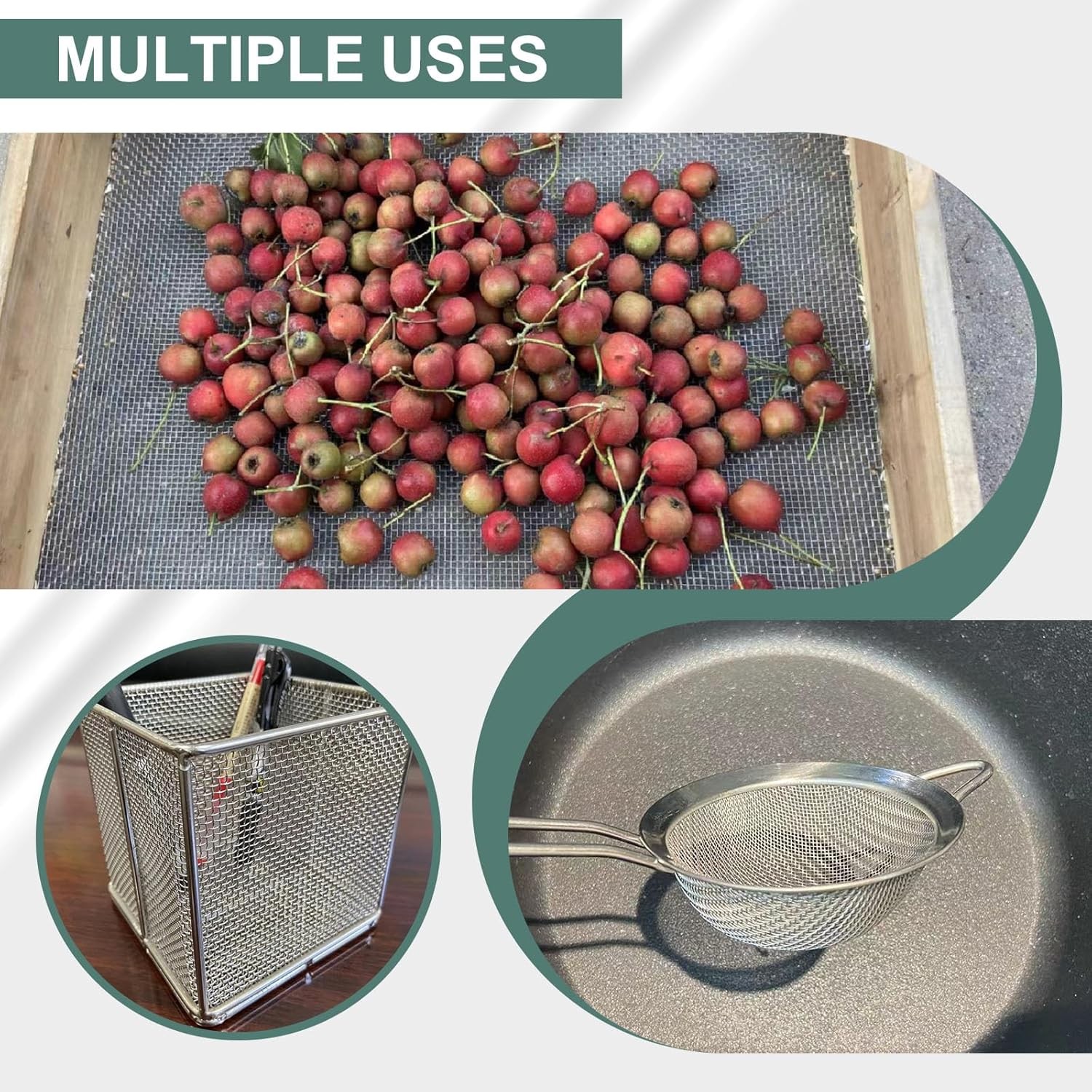304 Stainless Steel Wire Mesh Screen,15.7 X 59 Inches, 1Mm Hole 20 Mesh, No Rust