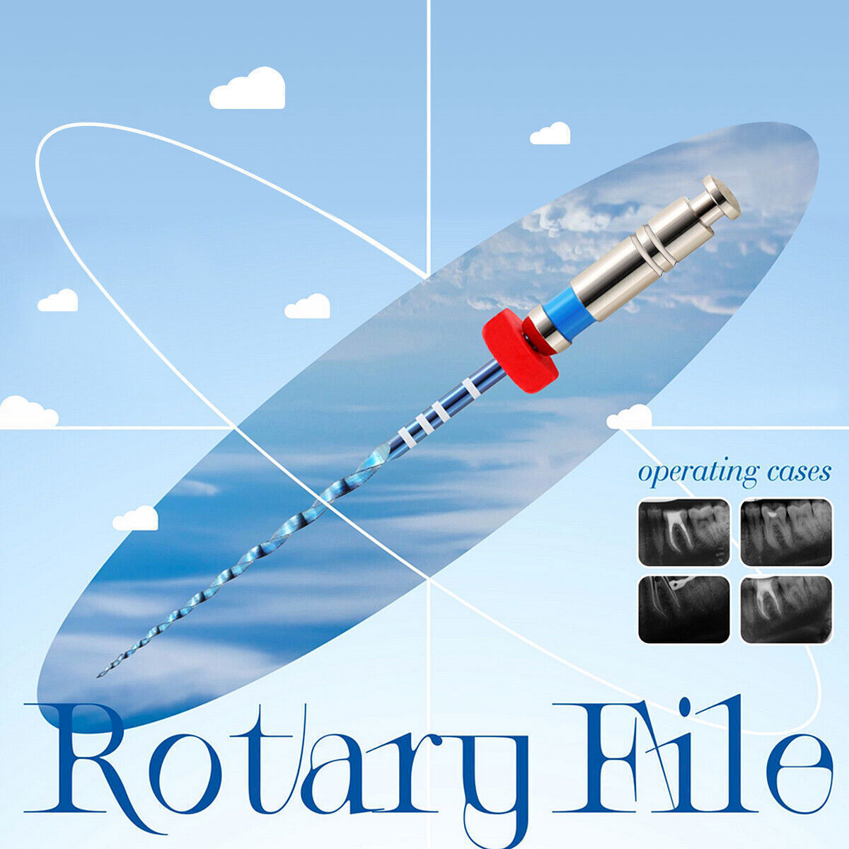 21/25mm .06 .04 Taper Asst Blue Rotary Files Dental Endo Root Canal File Blue
