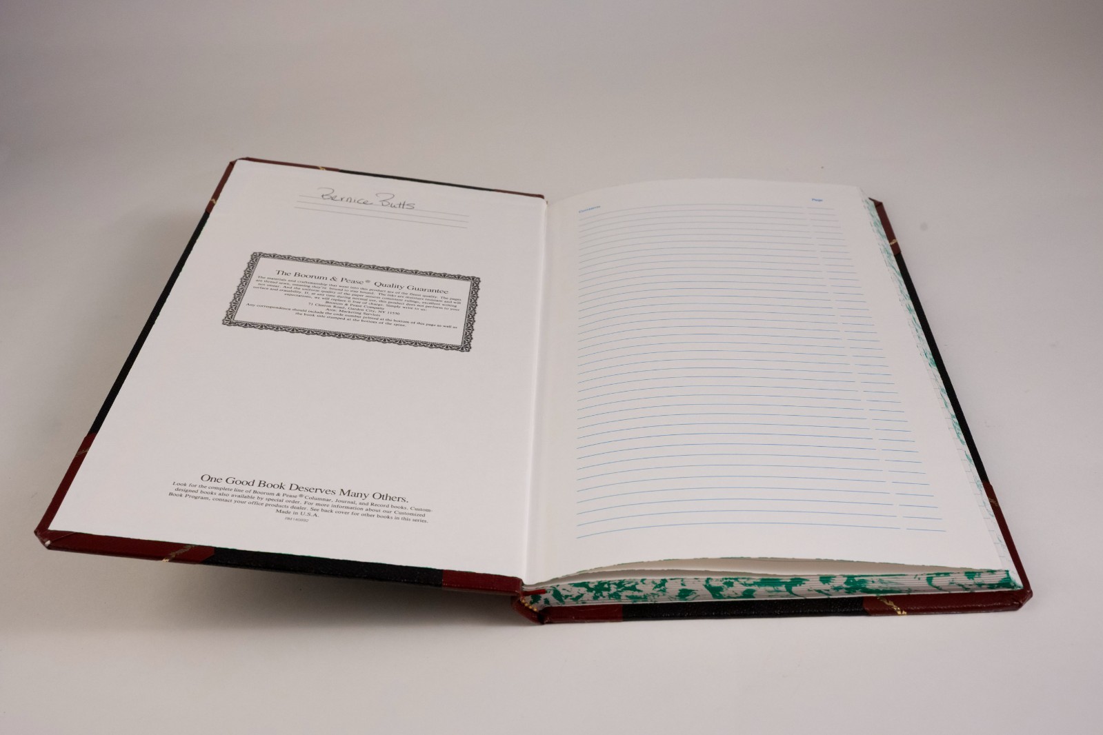 ESSELTE Boorum & Pease Account Book 9-150-R Record Ledger