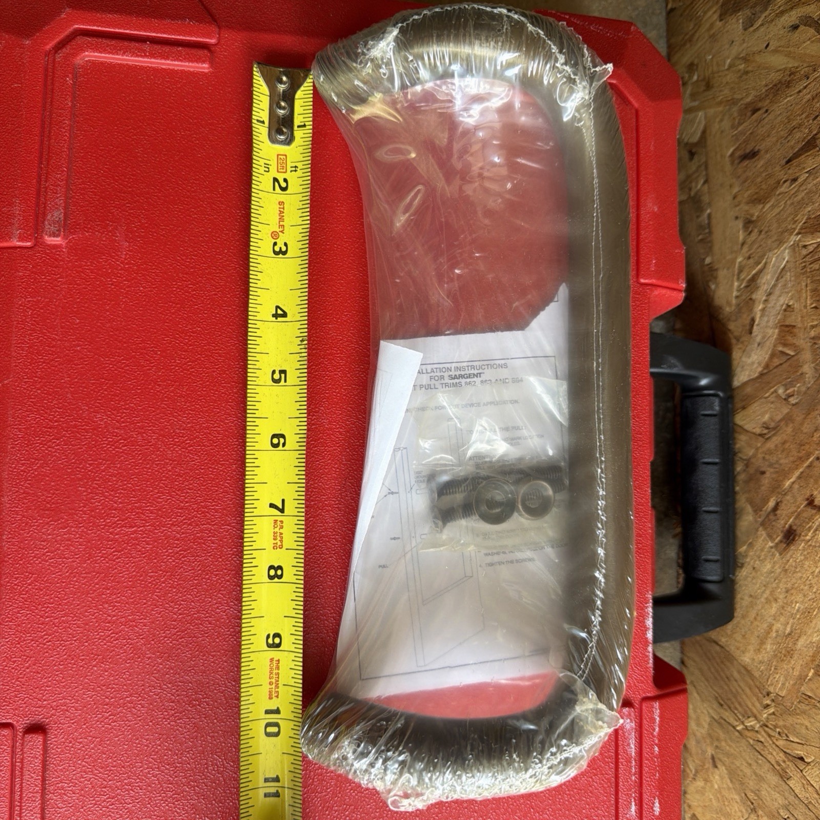 Rockwood BF157 Offset Door Pull US10B 90 Degree ADA 4” Offset 10” CTC