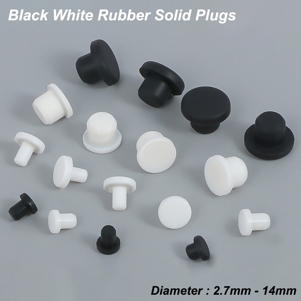 Rubber Solid Plugs Silicone Bung Dia 2.7-14mm Seal Hole Plugs Blanking End Caps