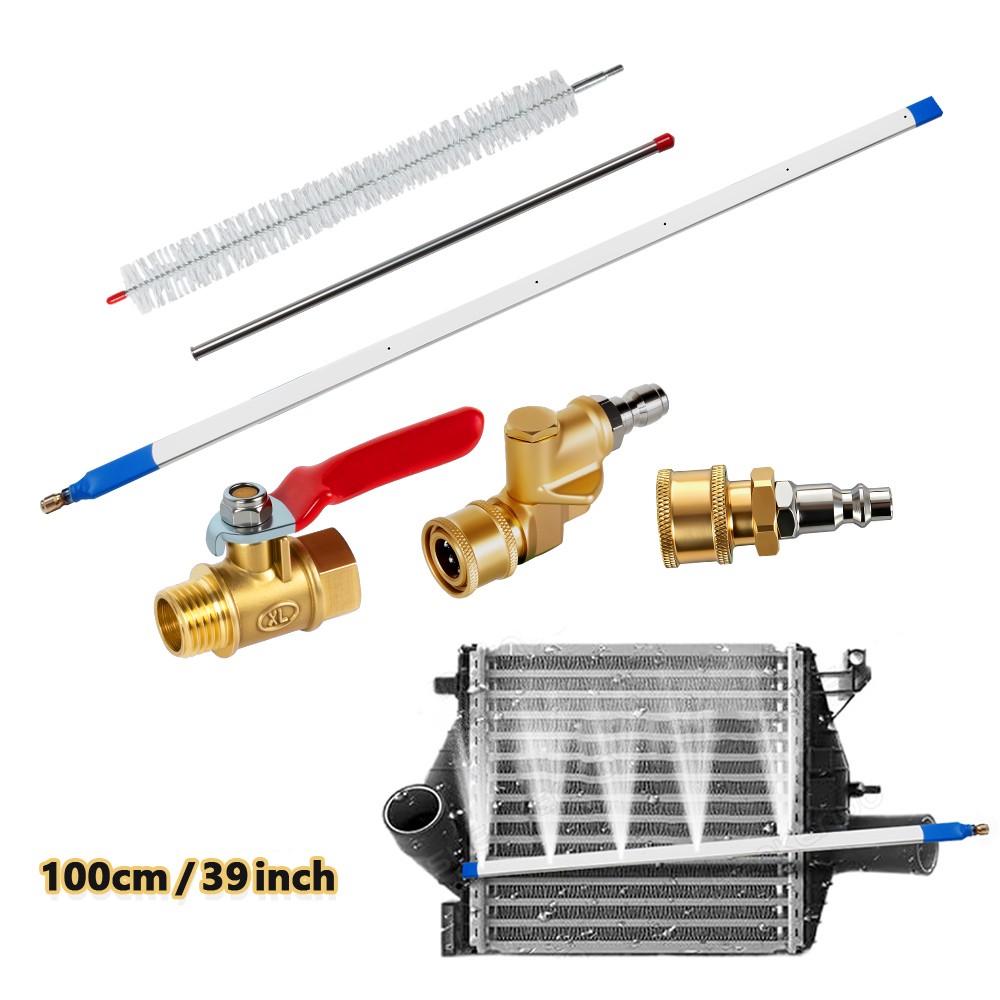Portable Radiator Cleaning Wand Radiator Flush Tool with 5 Spray Nozzles 100CM