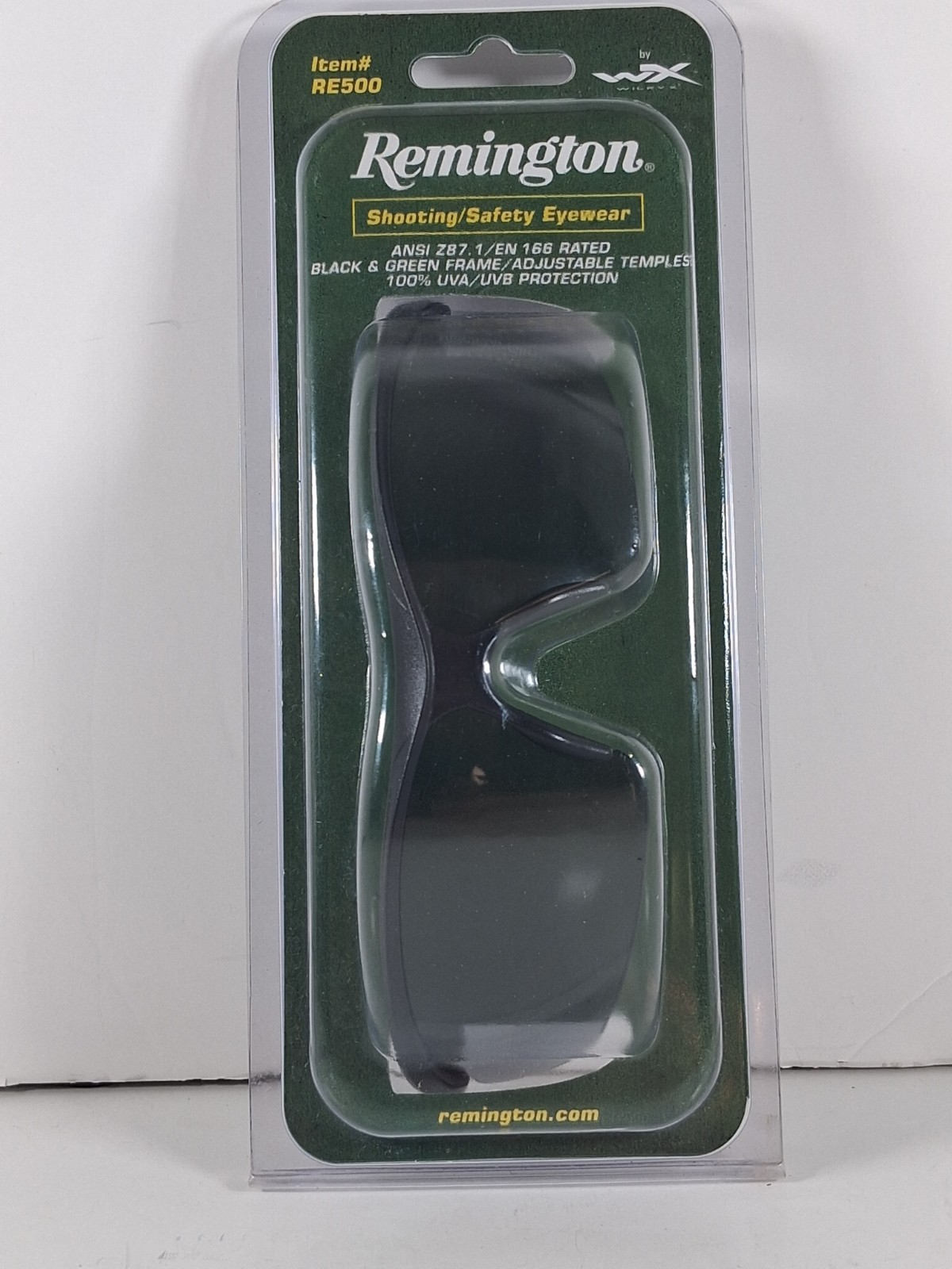 Remington Wiley Safety Eyewear RE-500 Black & Green TINTED LENSES