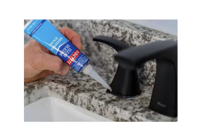 Silicone Waterproof Multipurpose Adhesive Sealant 2.7 Oz. Clear Tube