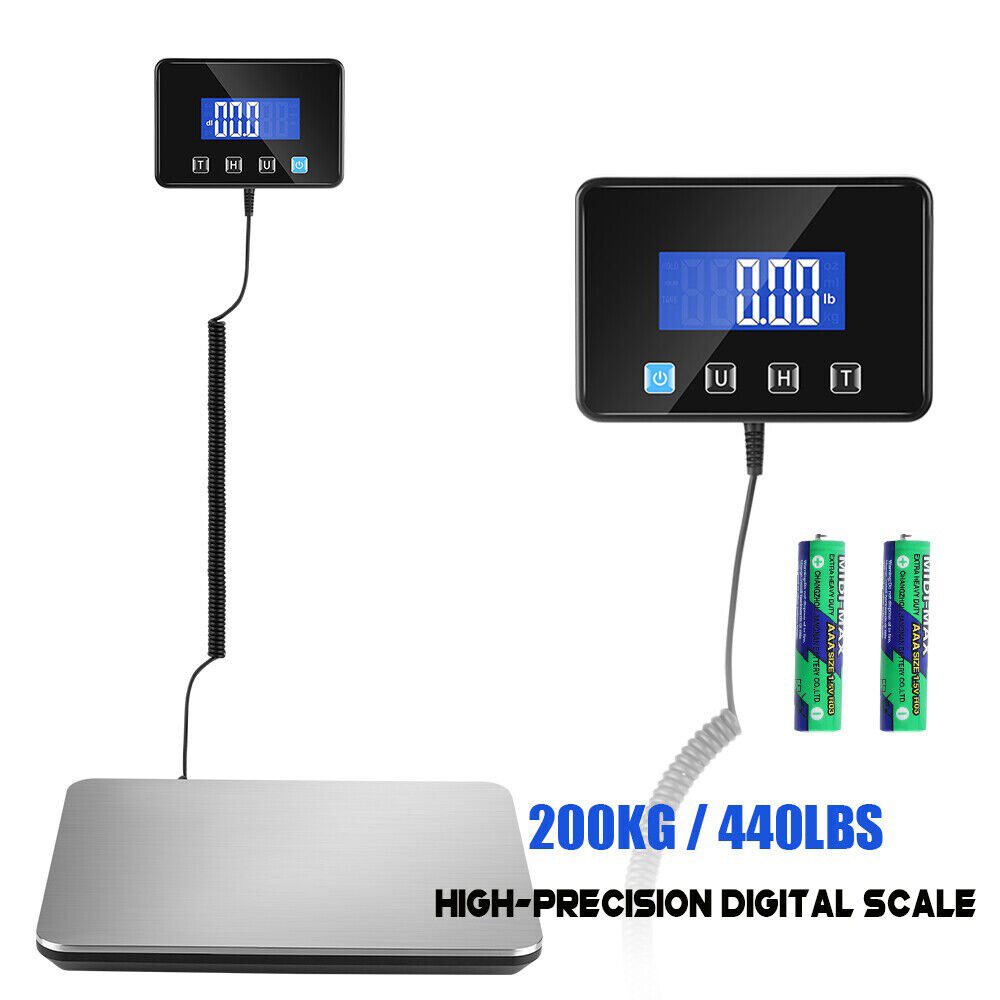 LCD Digital Postal Parcel Scales 200kg 440lbs Platform Postage Shipping Weighing