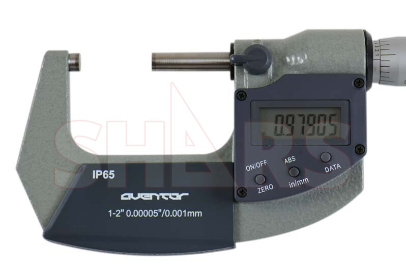 Shars 1-2″ 0.00005″/0.001mm Digital Electronic Outside Micrometer IP65 New P]