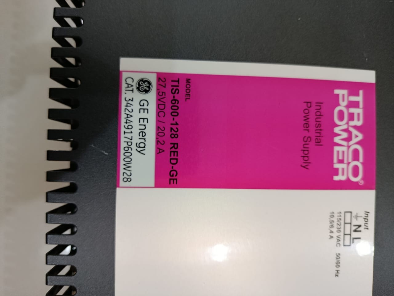 GE Energy TRACO Power TIS-600-128 RED-GE Industrial Power Supply 342A4917P600W28