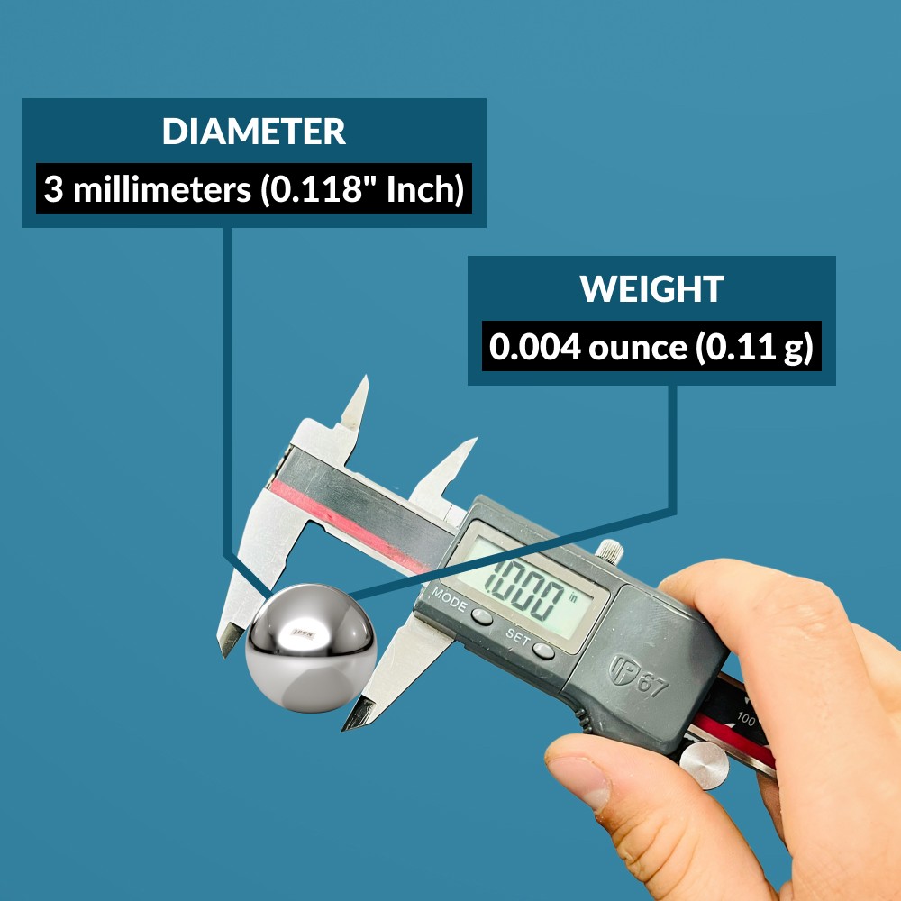 (1 Kg) 3mm AISI316 Stainless Steel G500 Precision Ball