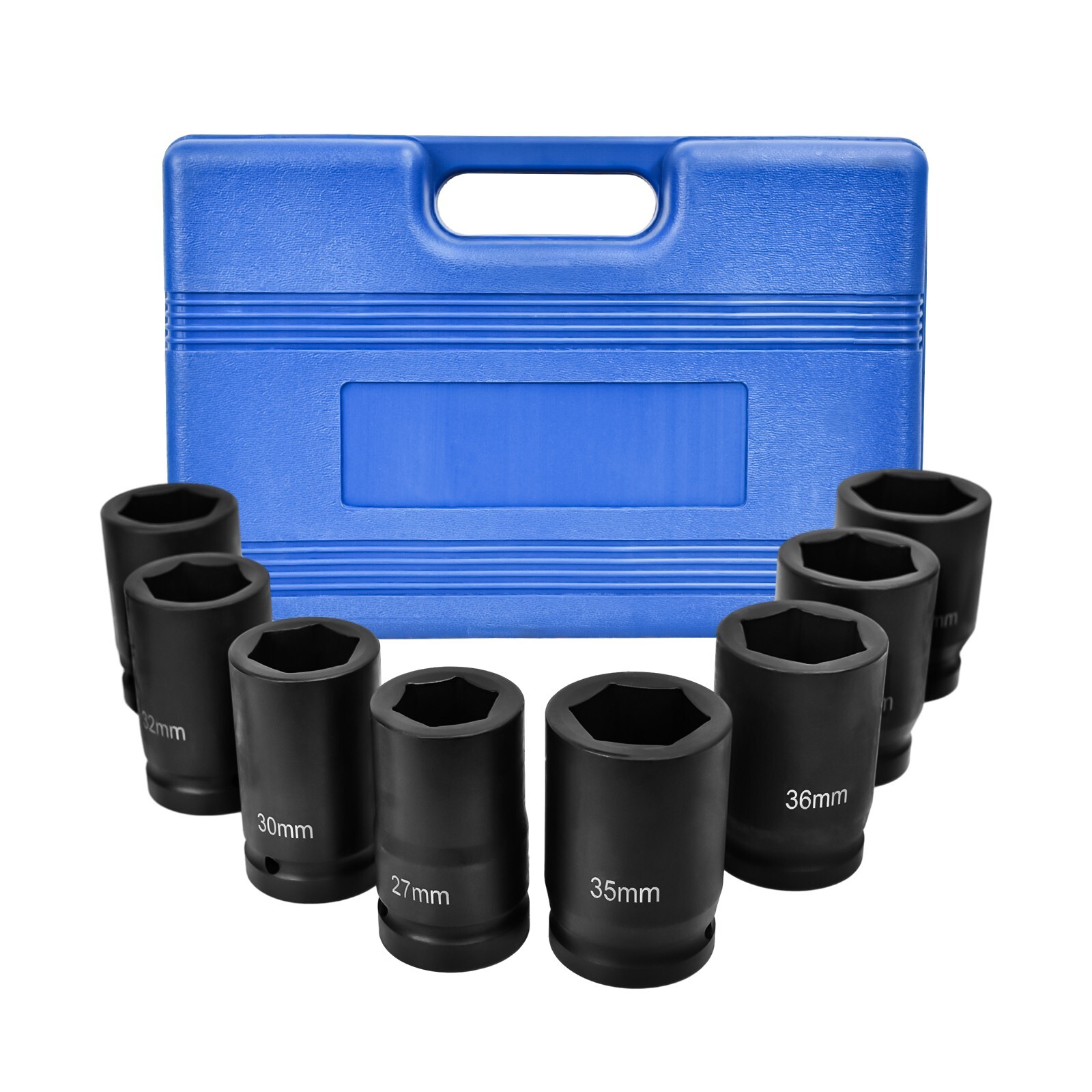 8 Metric Deep Impact Socket 1″ inch Drive 6 Point Universal Hex Jumbo Socket Set