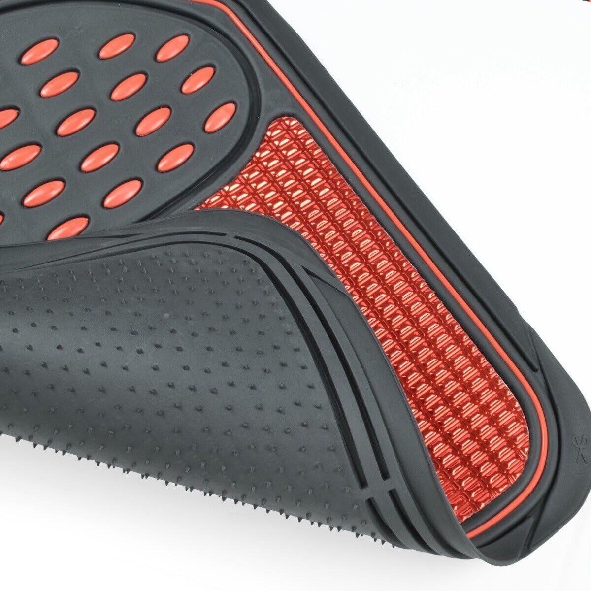 Red Metallic Rubber Floor Mats Black Trim 4pc Fits Car SUV Truck MT-614