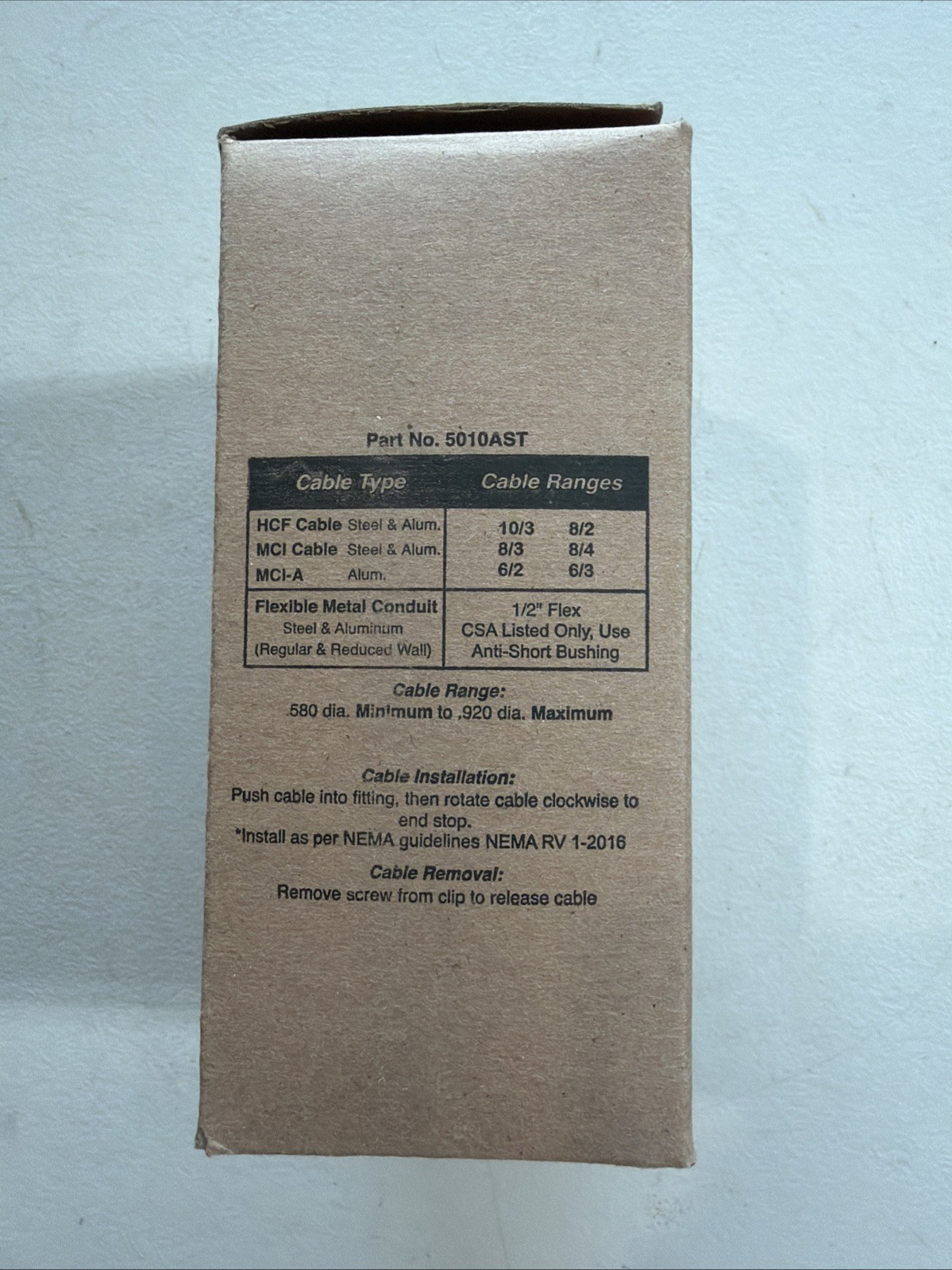 Arlington SNAP2 It 3/8 Inch Conduit Cable Connector 50 PCS New In Box USA !!!!!!