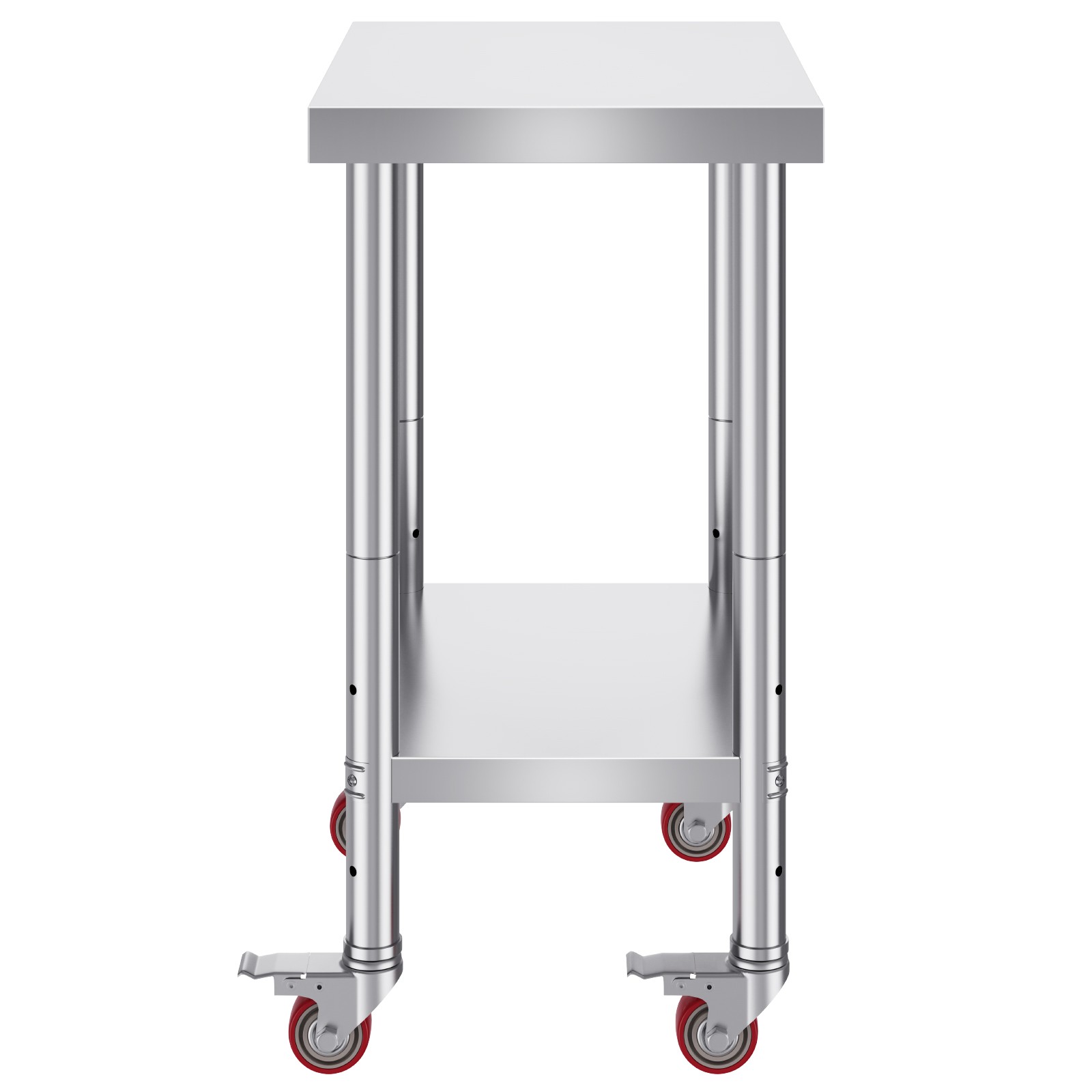 VEVOR Stainless Steel Work Table Commercial Prep Table 24×18 Inch With 4 Casters
