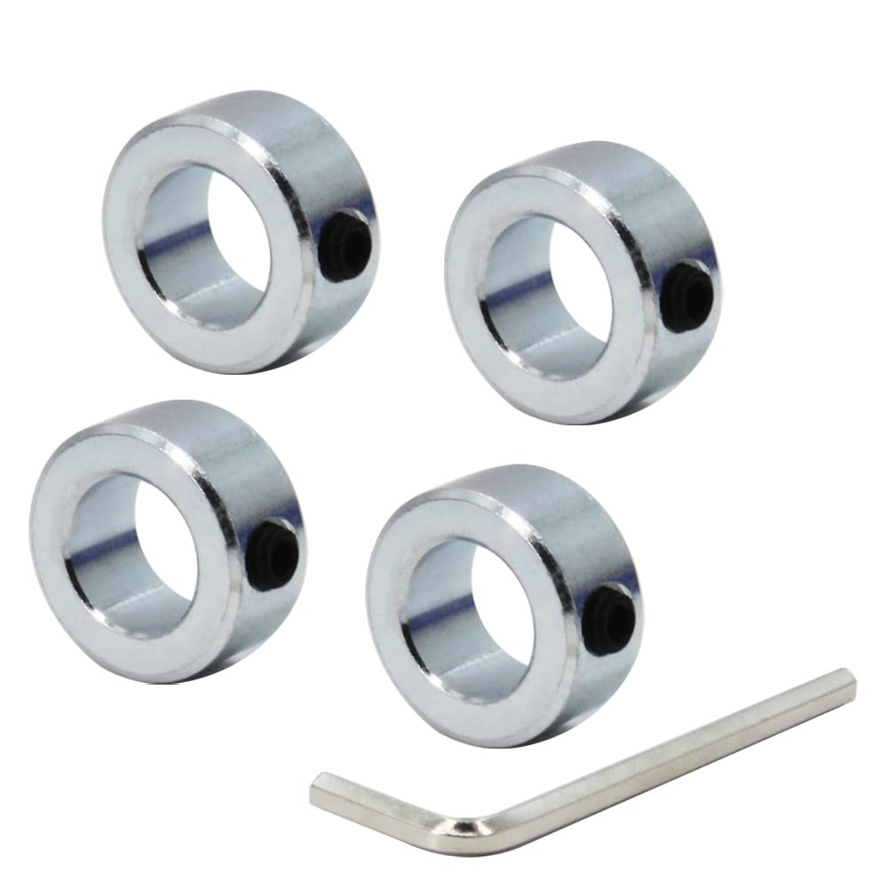 4pcs 3/4″ Bore Shaft Collars Sets-Screw Style Plated Solid Steel Lock Collars…
