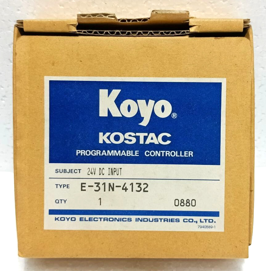 KOYO KOSTAC PROGRAMMABLE CONTROLLER E-31N-4132 24V DC INPUT NEW FAST SHIPPING