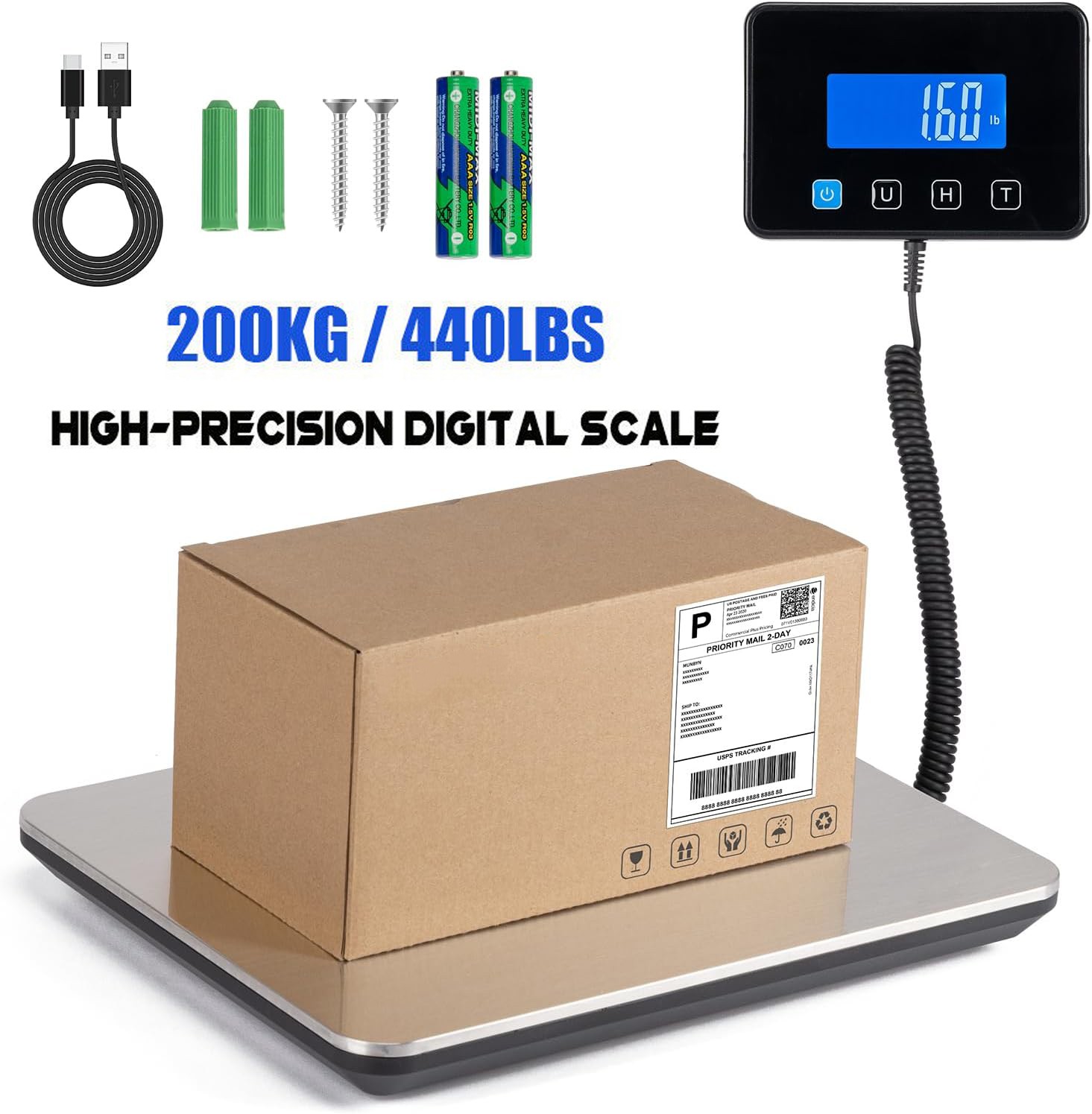 200Kg/440lb Scale Digital Industry Shipping Postal Scale Parcel Weight Scale