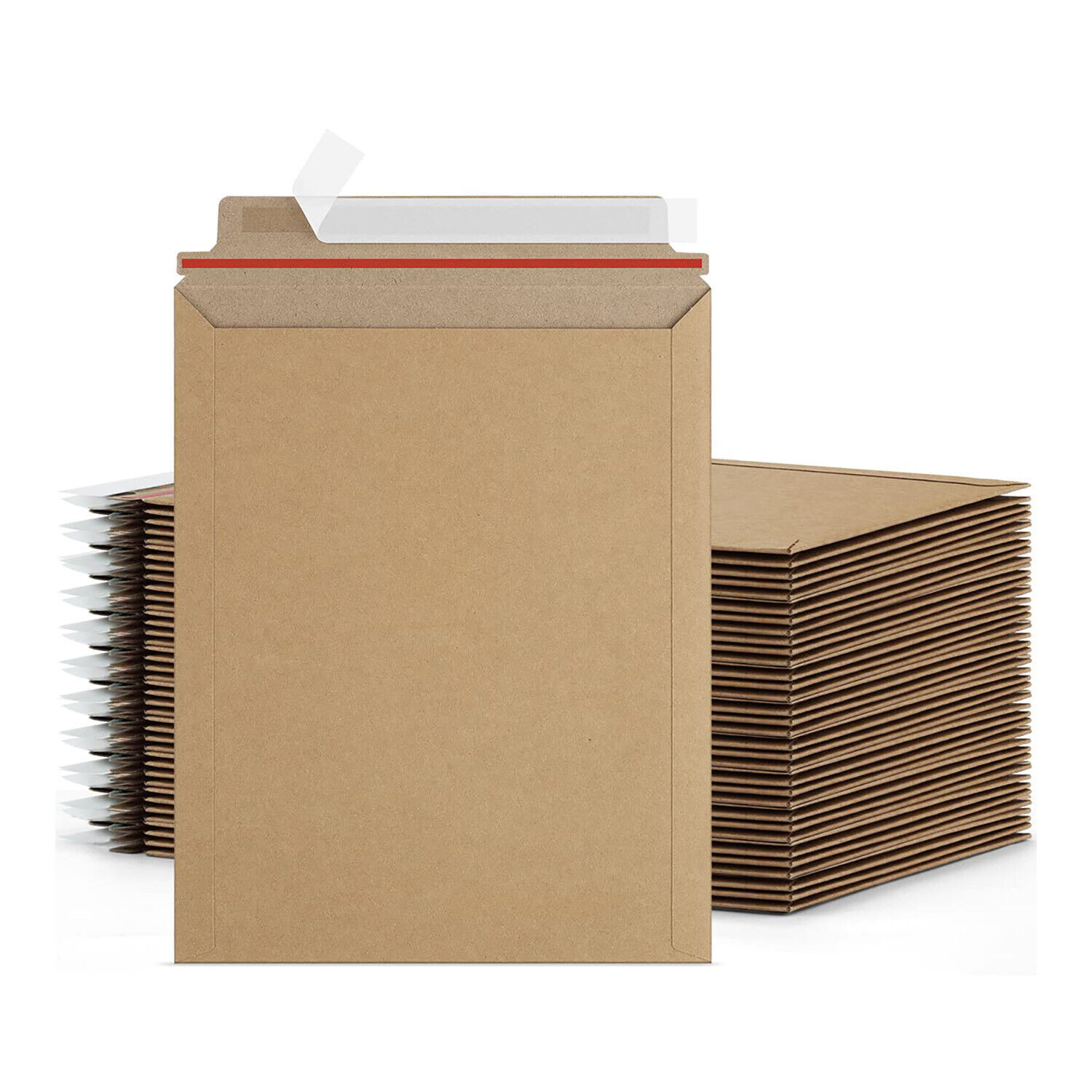 200 – 6×8 Kraft Rigid Photo Document Mailers Cardboard Envelopes 28 pt.