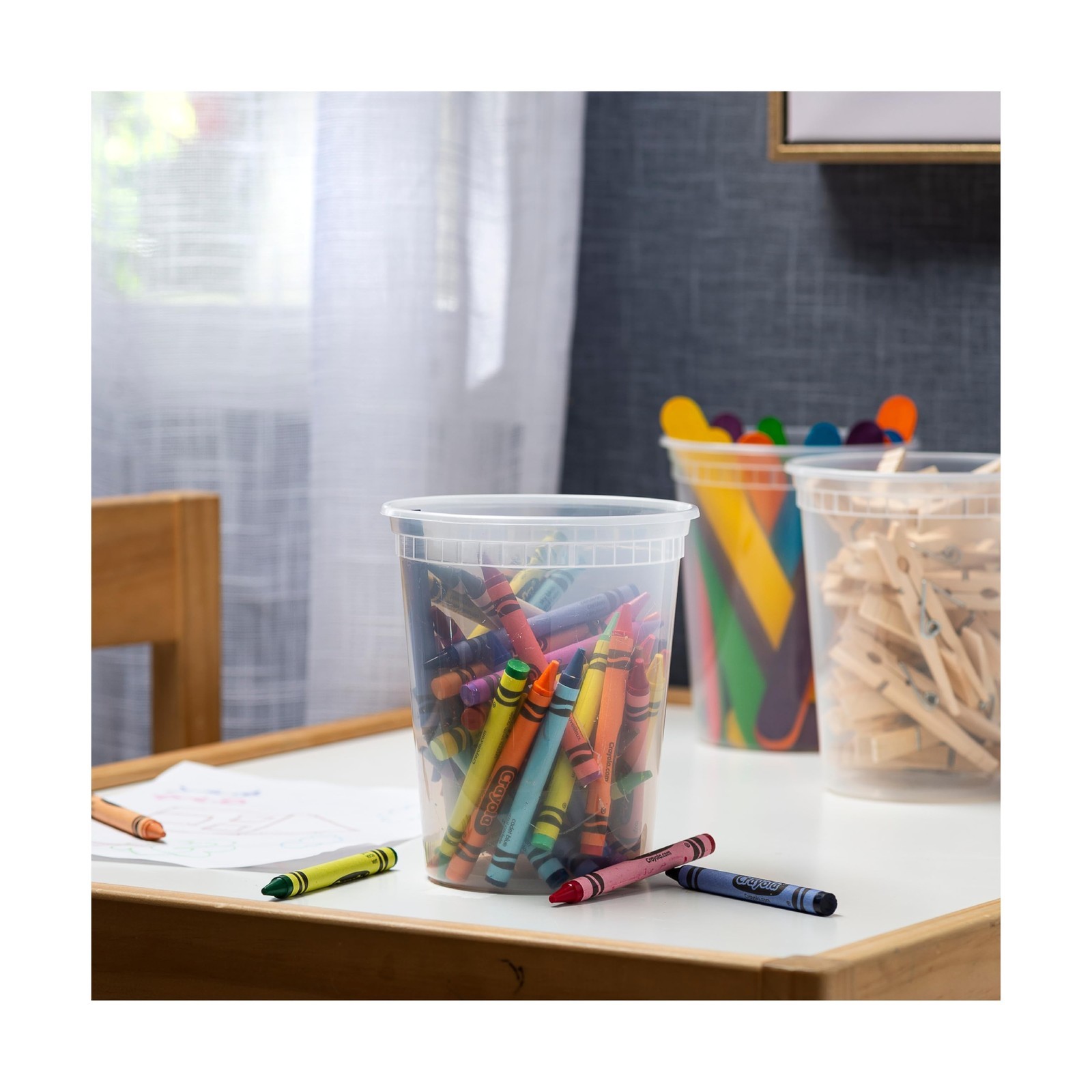 [240 Sets – 32 oz.] Clear Plastic Deli Food Storage Containers with Airtight …