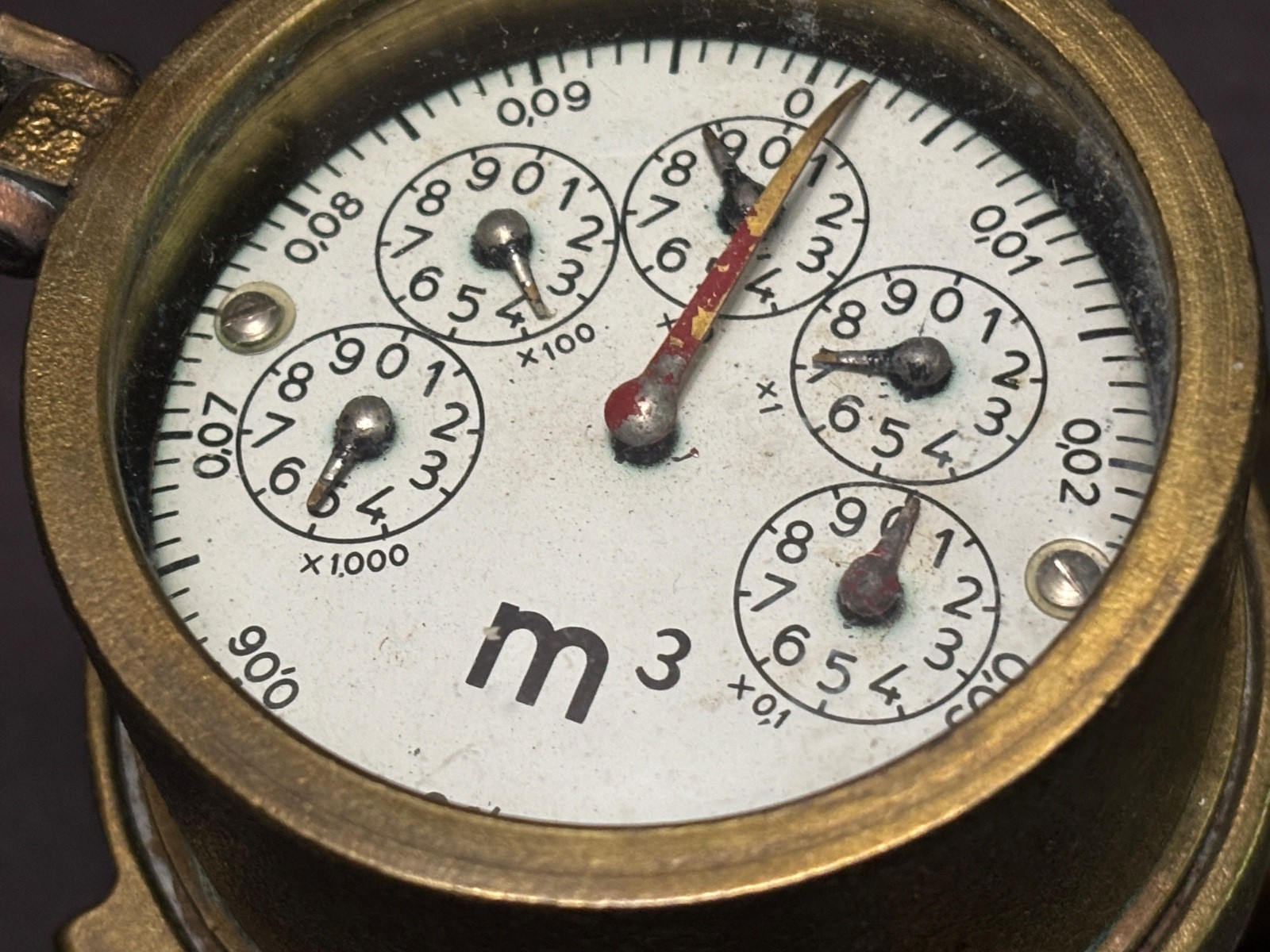 Elorriaga Tavira SOLID BRASS WATER METER SanSebastian Spain Industrial Chic 1964