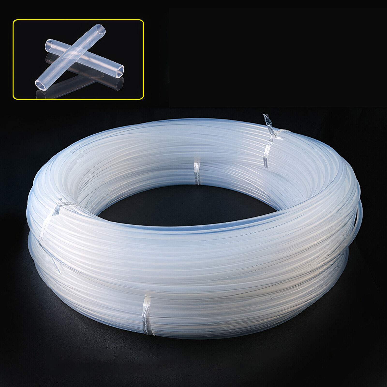 PTFE Tube Tubing Pipe High Temp Resistance Transparent ID 0.8-11 mm OD 1.6-14 mm