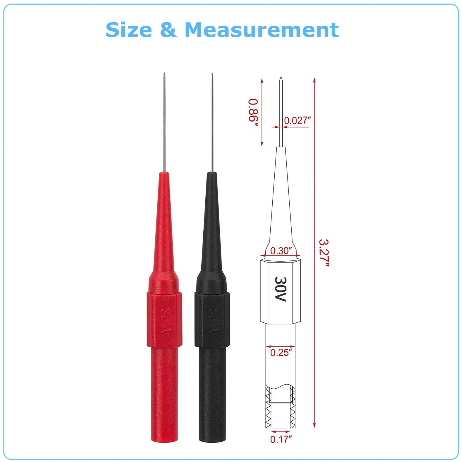 2 Pairs Multimeter Voltmeter Cable Ultra Fine Needle Tester Probe Test Lead cord