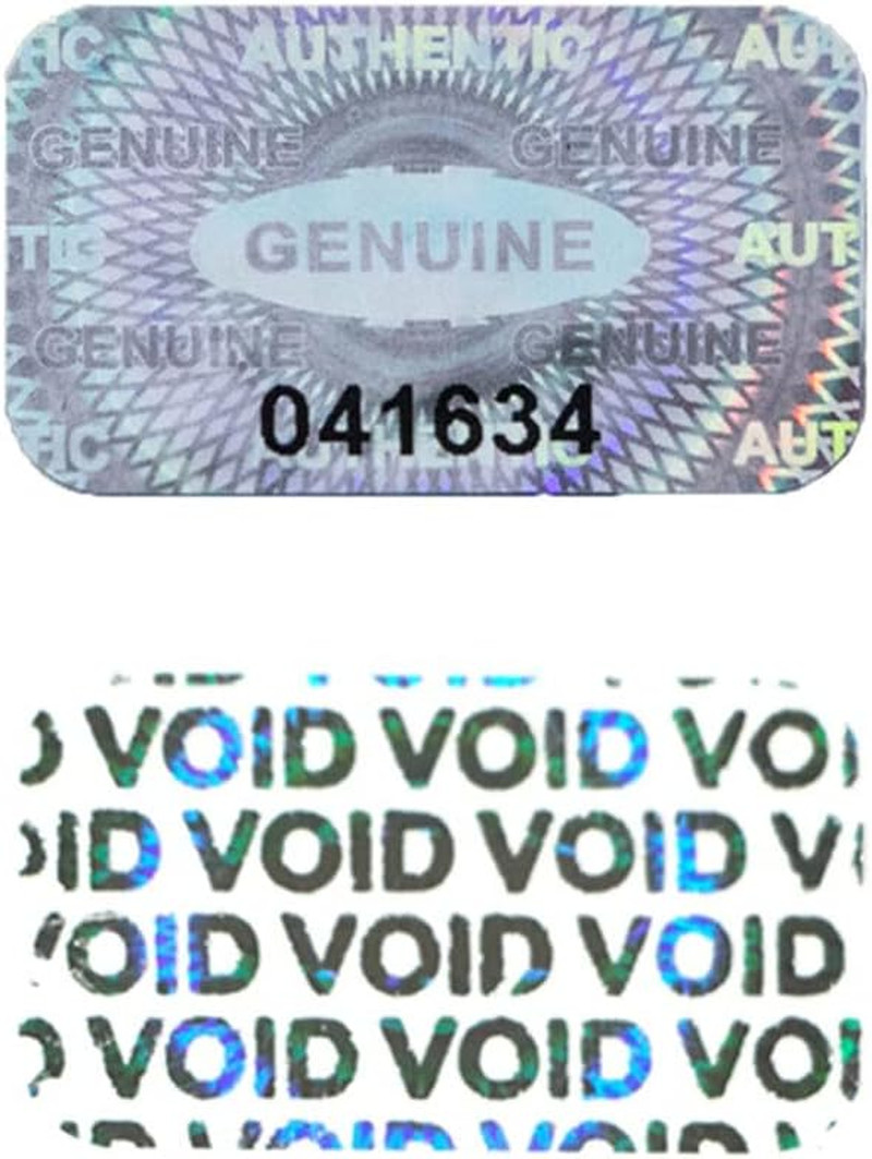 Dose Not Apply 300 Pcs Authentic Hologram Labels/Stickers Silver Transfer Tamper