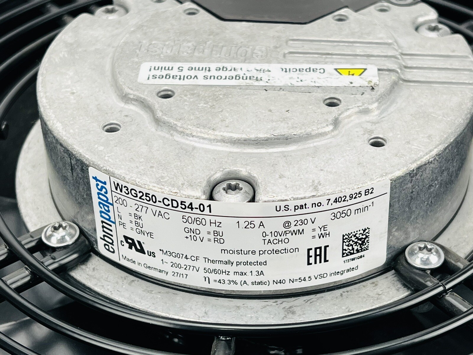 ebm-papst W3G250-CD54-01 Thermal Axial Fan 230V 1.25A *WARRANTY*
