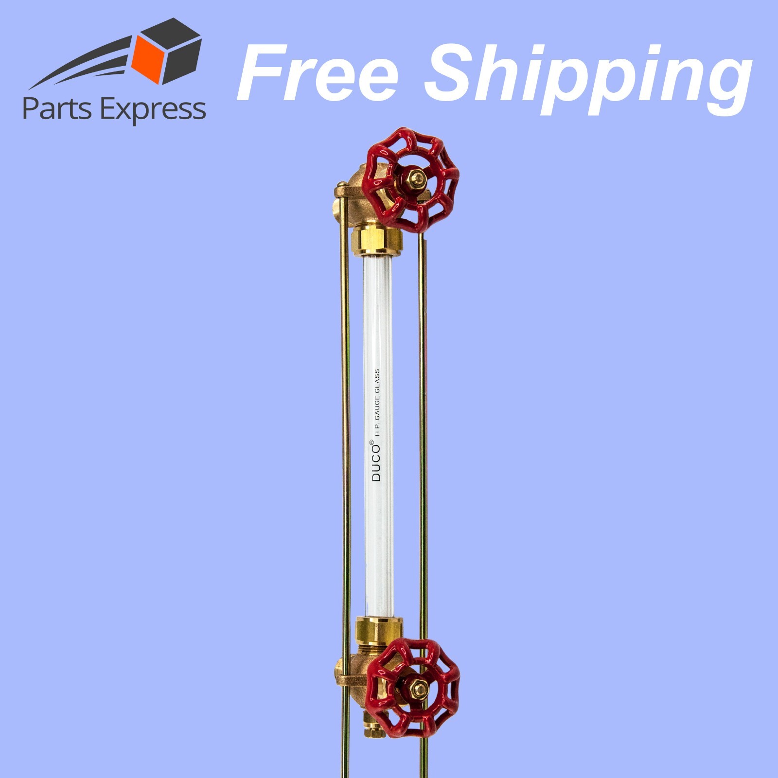 HVAC 3/8″ NPT BOILER SIGHT GAUGE GLASS COMPLETE SET KIT WITH 5/8″ OD x 10″ GLASS